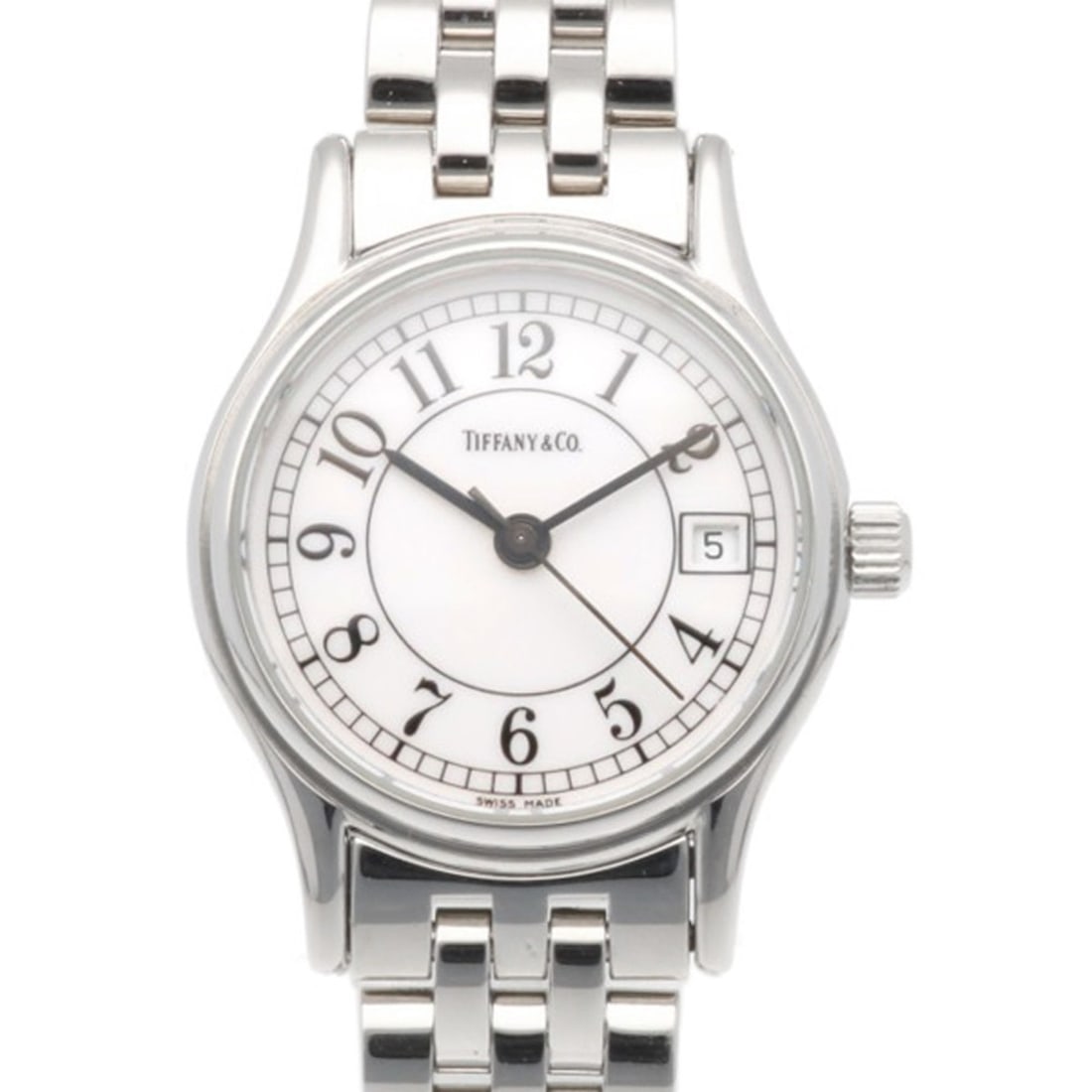 Tiffany & Co. Women's Stainless Steel Quartz Watch: --- Catalog ---Category: SizeWrist Size: 16cm / 6.29''Case Diameter: 23.5mm / 0.93''Category: DesignType: WristwatchGender: WomenMaterial (Band): Stainless steelMaterial (Case): Stainless steelCategor