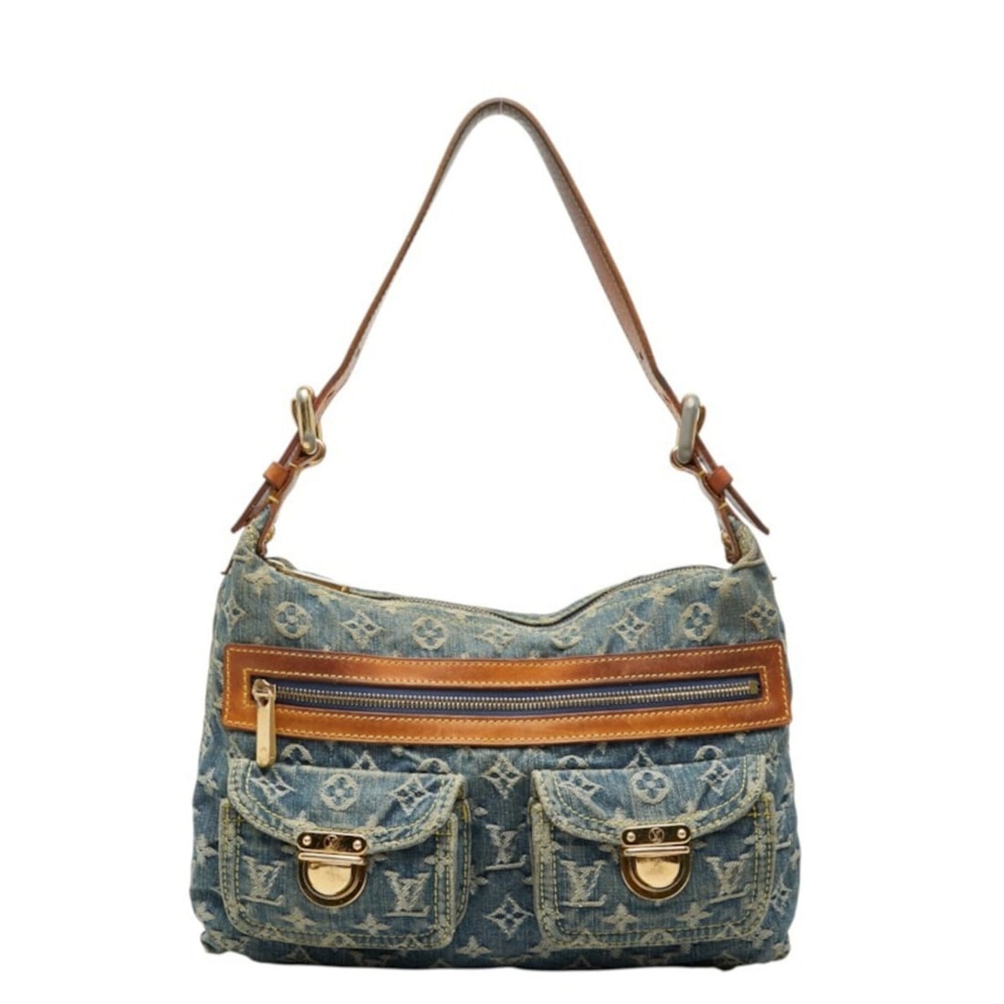 Louis Vuitton Monogram Denim Baggy PM One-Shoulder Bag M95049 Indigo Blue Leather Women's LOUIS: --- Catalog ---Category: SizeSize (HxWxD): 21.5cm x 29cm x 9.5cm / 8.46'' x 11.41'' x 3.74''Category: DesignType: Shoulder bagColor: MonogramGender: WomenMaterial: Denim , Leather Category: GeneralMPN