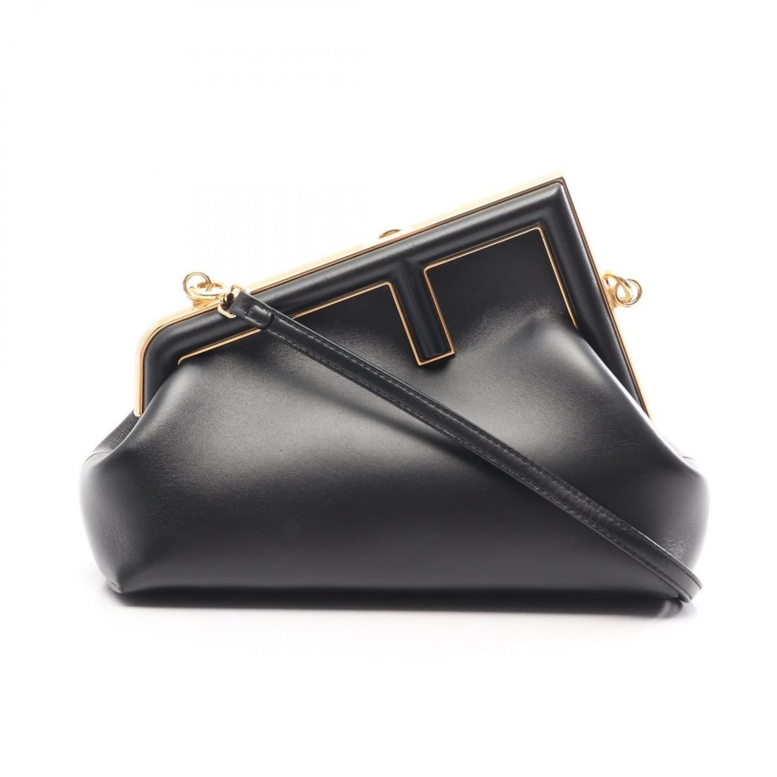Fendi First Small Shoulder Bag Handbag Leather Women's Black 8BP129: --- Catalog ---Category: SizeSize (HxWxD): 18cm x 24cm x 9cm / 7.08'' x 9.44'' x 3.54''Category: DesignType: Handbag, Shoulder bagColor: BlackGender: WomenMaterial: Leather Category: GeneralMPN: 8BP12