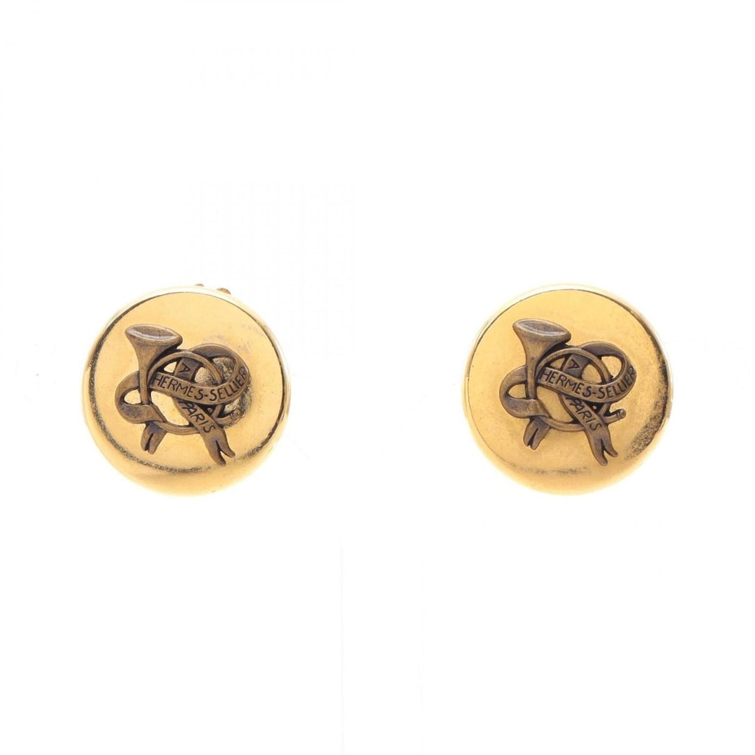 Hermes HERMES Horn Round Earrings Jewelry GP (Gold Plated) Women's Gold Tone: --- Catalog ---Category: SizeSize (HxWxD): 23.00mm x 23.00mm / 0.91'' x 0.91''Category: DesignType: Clip earringsColor: GoldGender: WomenMaterial: Gold platingCategory: GeneralBrand: Hermes--- Item Li