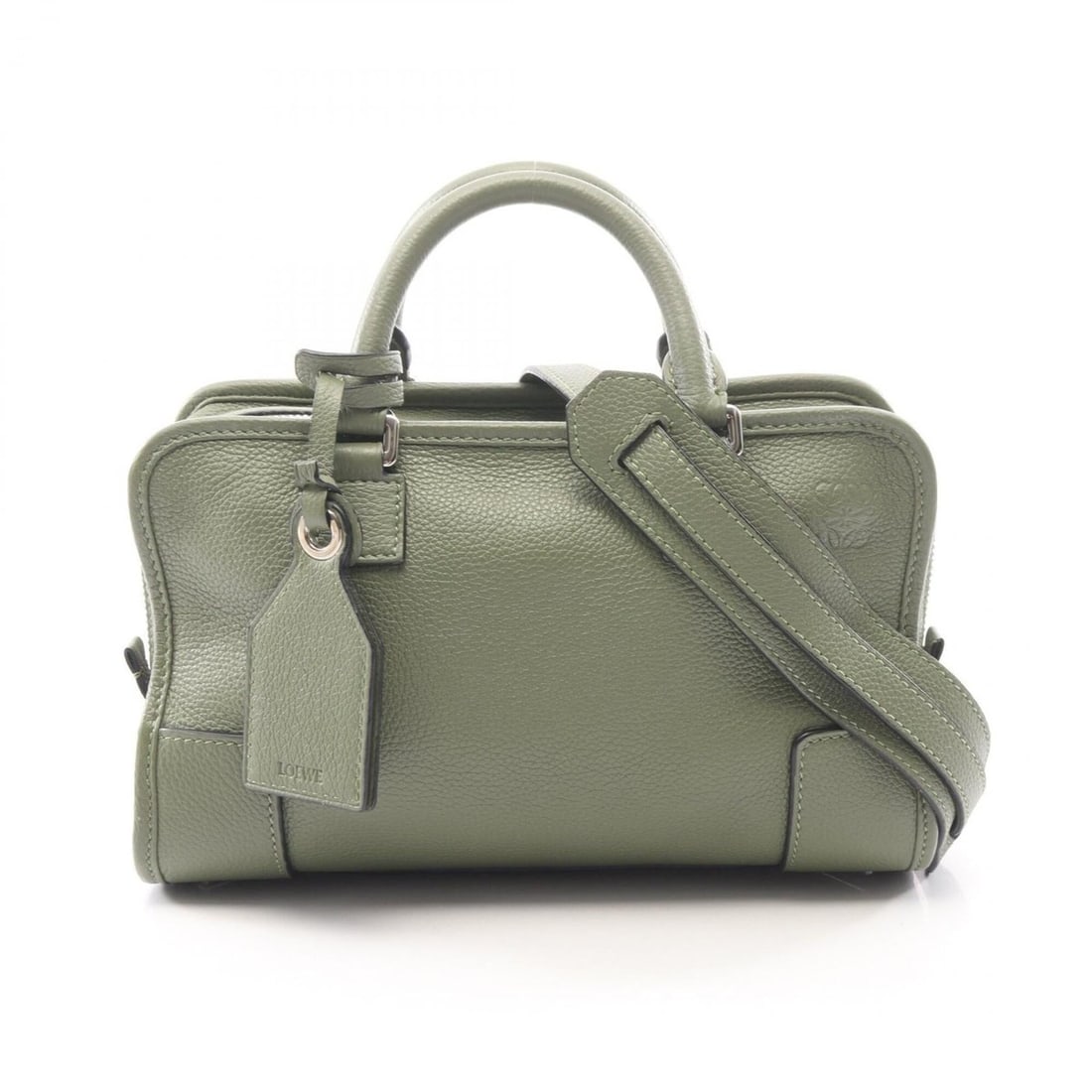 Loewe Amazona 23 2-Way Handbag, Leather, Women's, Green: --- Catalog ---Category: SizeSize (HxWxD): 16cm x 24cm x 8cm / 6.29'' x 9.44'' x 3.14''Category: DesignType: HandbagColor: GreenGender: WomenMaterial: Leather Category: GeneralBrand: Loewe--- Item Lis