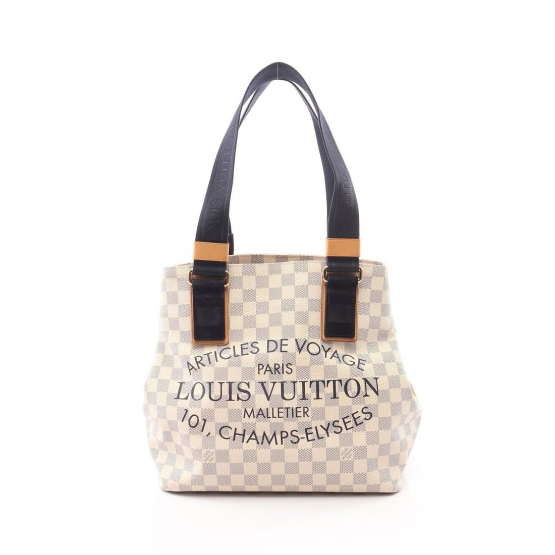 Louis Vuitton Plan Soleil Cabas PM Tote Bag Handbag, Coated Canvas, Suede Leather, Damier Azur,: --- Catalog ---Category: SizeSize (HxWxD): 30cm x 31cm x 17cm / 11.81'' x 12.2'' x 6.69''Category: DesignType: Handbag, Tote bagColor: Damier Azur, Navy, WhiteGender: WomenMaterial: Coated canvas , Su