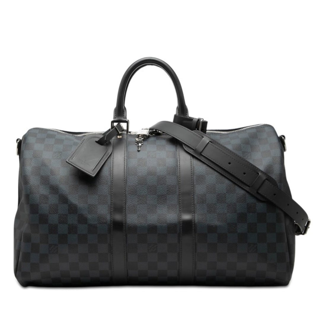 Louis Vuitton Damier Cobalt Keepall Bandoulière 45 Boston Bag Shoulder N41349 Navy Leather Men's: --- Catalog ---Category: SizeSize (HxWxD): 27cm x 45cm x 21cm / 10.62'' x 17.71'' x 8.26''Category: DesignType: Boston bagColor: NavyGender: MenMaterial: PVC , Leather Category: GeneralBrand: Louis Vu