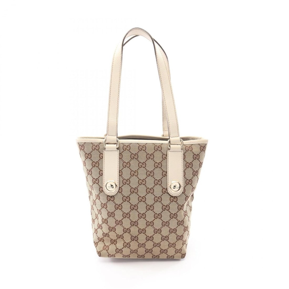 Gucci GG Canvas Tote Bag Handbag, and Leather, Women's, Beige/Ivory, 153361: --- Catalog ---Category: SizeSize (HxWxD): 25cm x 18cm x 10cm / 9.84'' x 7.08'' x 3.93''Category: DesignType: Handbag, Tote bagColor: Beige, IvoryGender: WomenMaterial: GG canvas , Leather Category: G