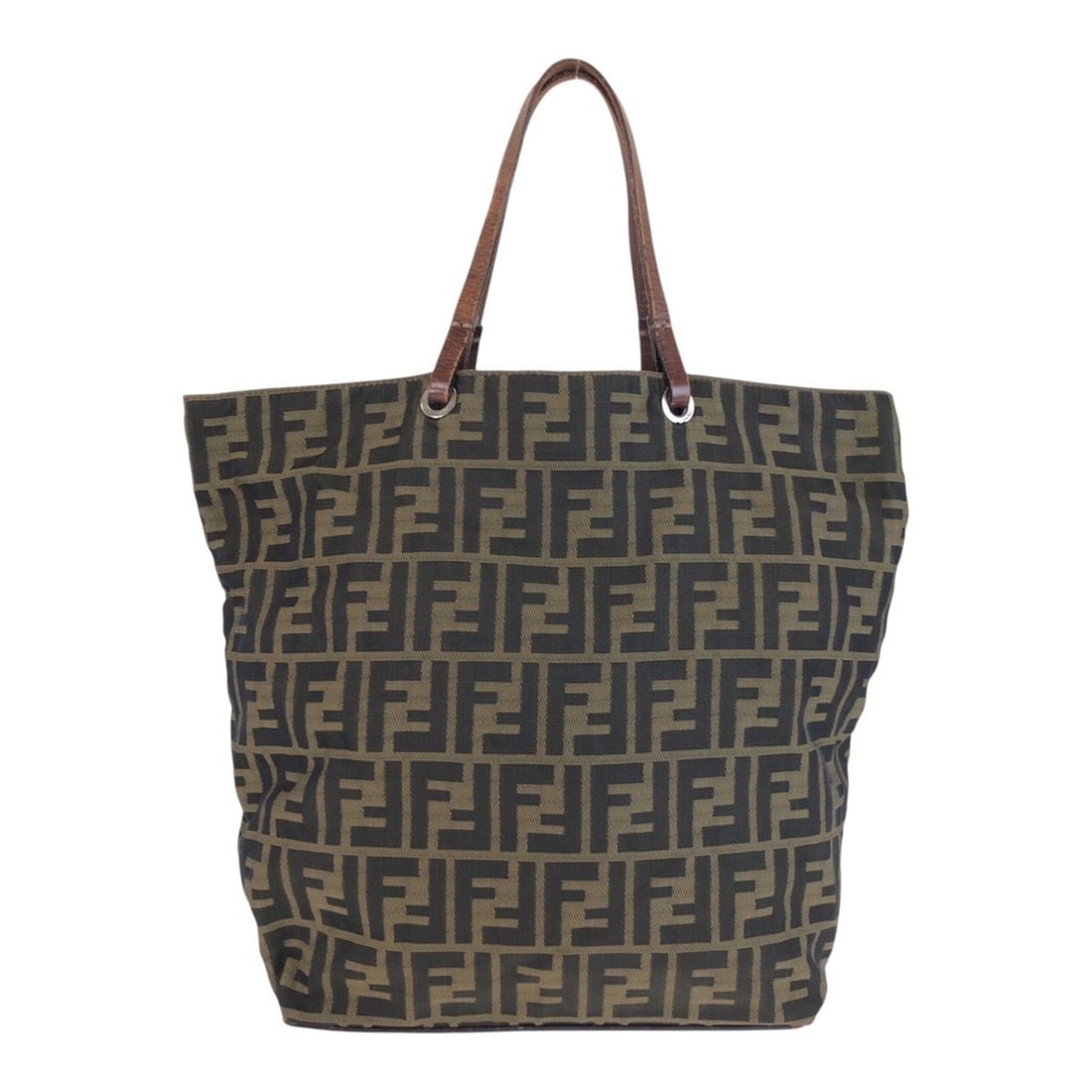 FENDI Zucca Tote Bag/Handbag for Women, Brown, Silver Hardware, Canvas and Leather, 2288-26598-98: --- Catalog ---Category: SizeSize (HxWxD): 32cm x 25cm x 12cm / 12.59'' x 9.84'' x 4.72''Category: DesignType: Handbag, Tote bagColor: BrownGender: WomenMaterial: Zucca , Leather Category: GeneralBran