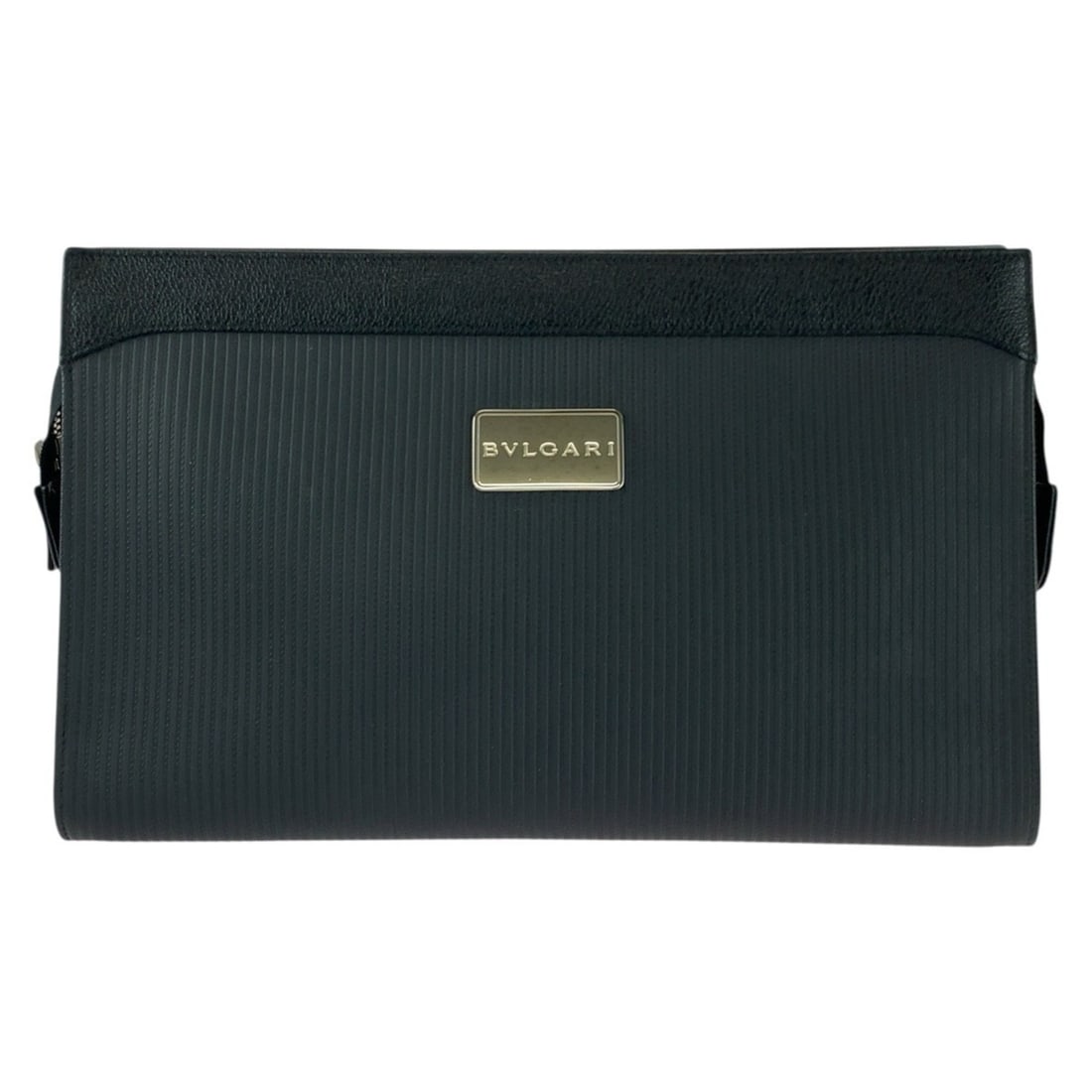 BVLGARI Bulgari Millerege Black Clutch Bag with Silver Hardware, Men's: --- Catalog ---Category: SizeSize (HxWxD): 17cm x 29cm x 8cm / 6.69'' x 11.41'' x 3.14''Category: DesignType: Clutch bagColor: BlackGender: MenMaterial: PVC Category: GeneralBrand: BvlgariCountry of O