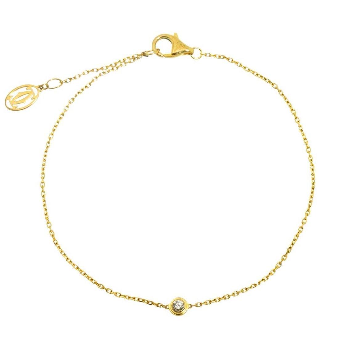 Cartier d'Amour Bracelet XS 18.5cm Diamond 18K YG 750 Diamants Légers (1 of 15)