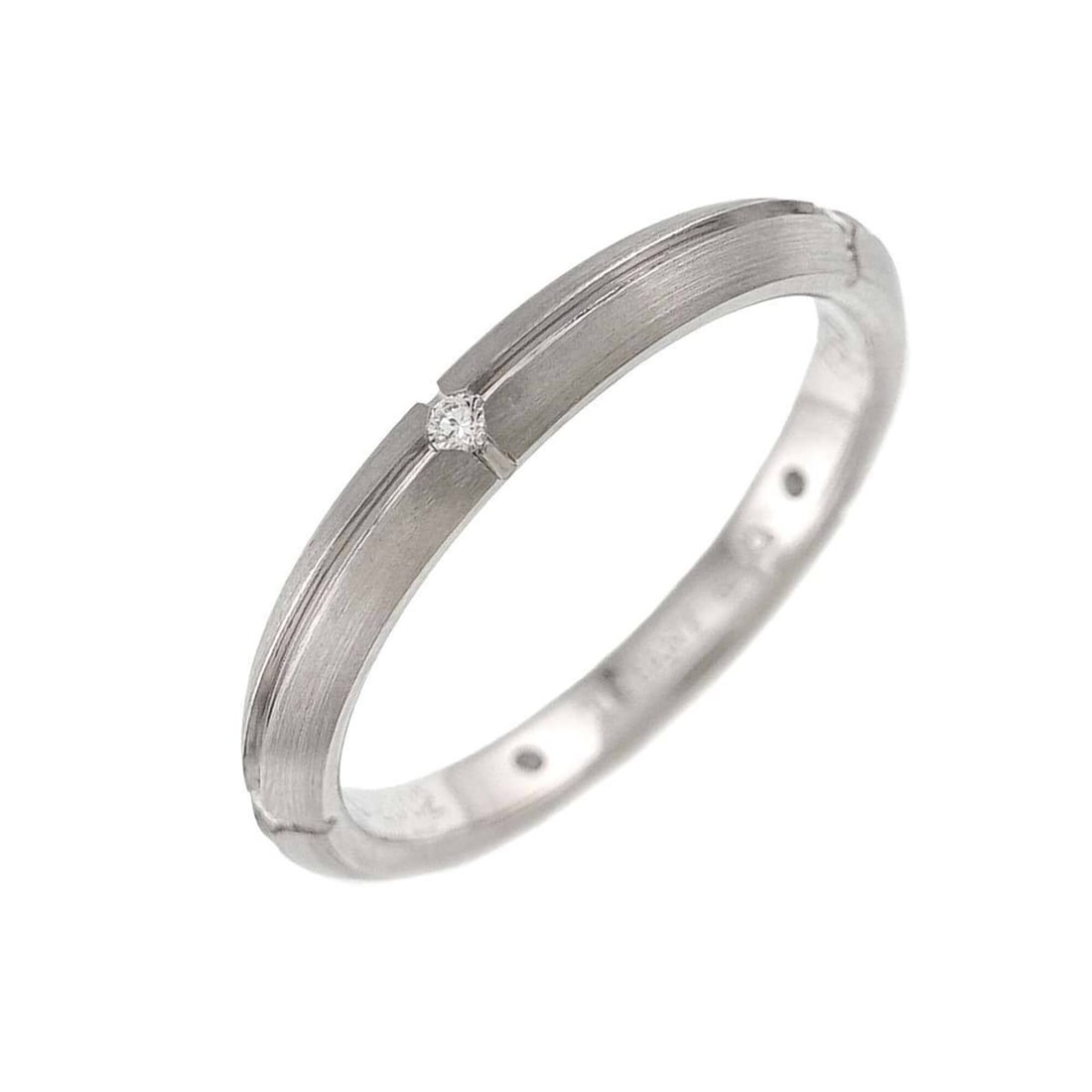 Tiffany & Co. Streamerica Ring with Diamonds, 18K White Gold (750): --- Catalog ---Category: SizeJP Size: 9US Size: 5Category: DesignType: Band ringGender: WomenMaterial: White gold (18K)Category: GeneralBrand: Tiffany--- Item List ---Section: ConditionRanking: Rank S