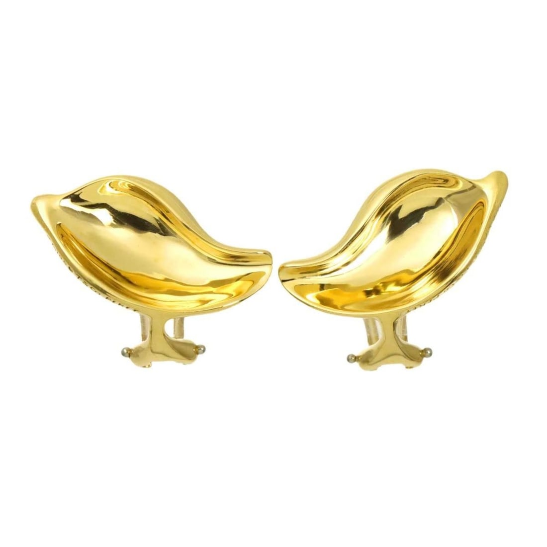 Tiffany & Co. Leaf Earrings, 18K Yellow Gold (750), Clip-on Earrings: --- Catalog ---Category: SizeSize (HxWxD): 12.00mm x 21.50mm / 0.47'' x 0.85''Category: DesignType: Clip earringsGender: WomenMaterial: Yellow gold (18K)Category: GeneralBrand: Tiffany--- Item List --