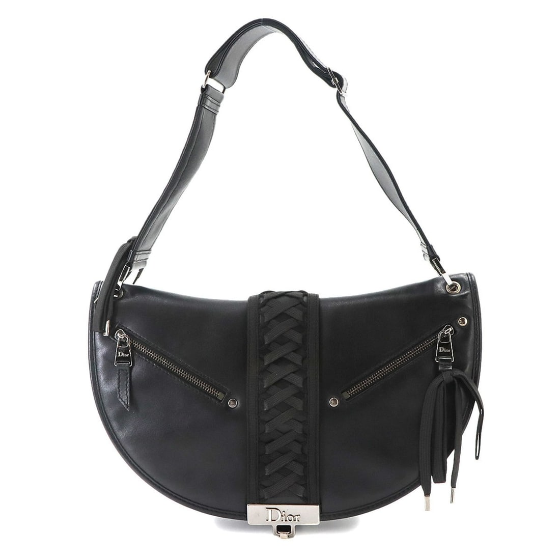 Christian Dior Admit It Shoulder Handbag Leather Black Corset: --- Catalog ---Category: SizeSize (HxWxD): 18cm x 30.5cm x 3cm / 7.08'' x 12'' x 1.18''Category: DesignType: Handbag, Shoulder bagColor: BlackGender: WomenMaterial: Leather Category: GeneralBrand: Chr