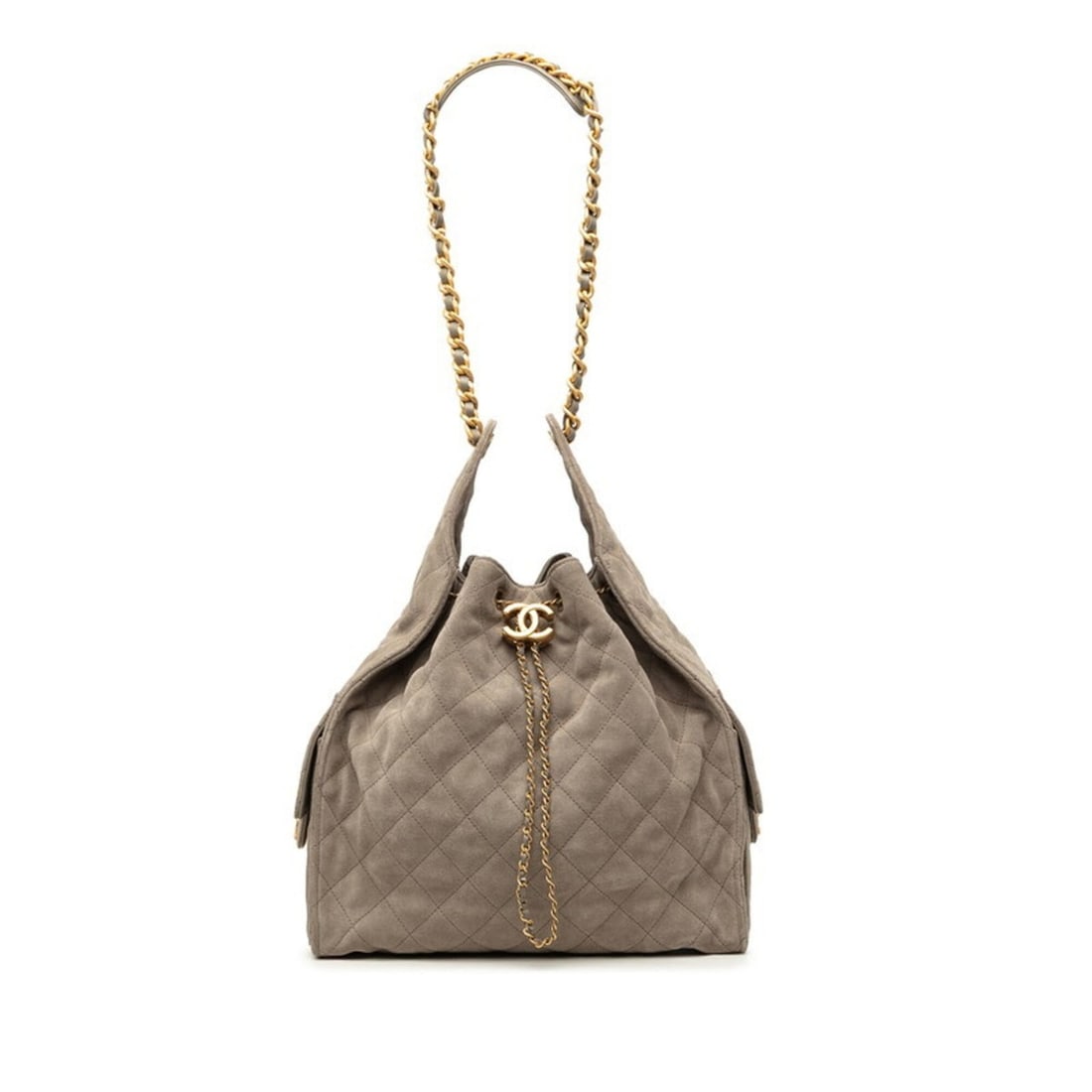 Chanel Coco Mark 25 Medium Chain Shoulder Bag Beige Suede Women's CHANEL: --- Catalog ---Category: SizeSize (HxWxD): 30cm x 29cm x 15cm / 11.81'' x 11.41'' x 5.9''Category: DesignType: Shoulder bagColor: BeigeGender: WomenMaterial: Suede Category: GeneralBrand: Chanel--- It