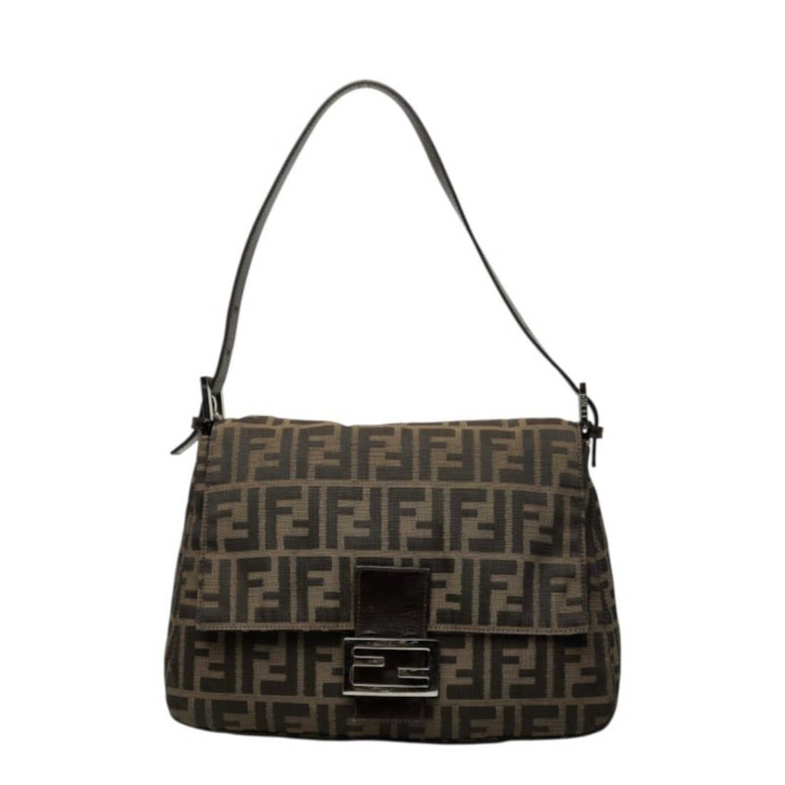 Fendi Zucca Handbag One Shoulder 26325 Brown Canvas Leather Women's FENDI (1 of 10)