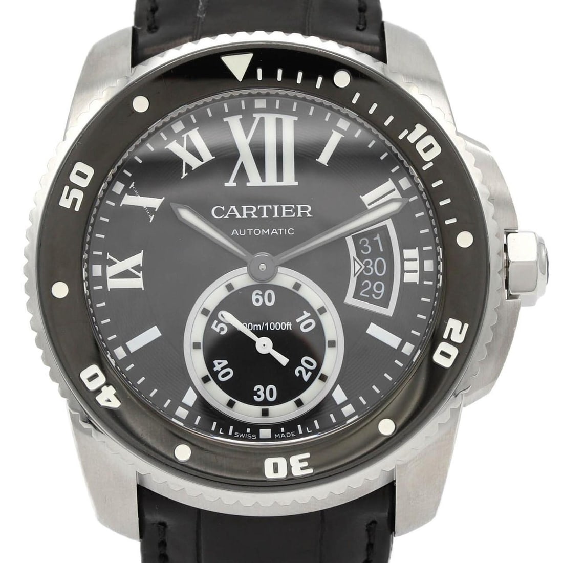 Cartier Calibre de Diver W7100056 Stainless Steel Automatic Watch: --- Catalog ---Category: SizeCase Diameter: 42mm / 1.65''Category: DesignType: WristwatchGender: MenColor (Dial): BlackMaterial (Case): Stainless steelCategory: GeneralMPN: W7100056Brand: CartierCateg
