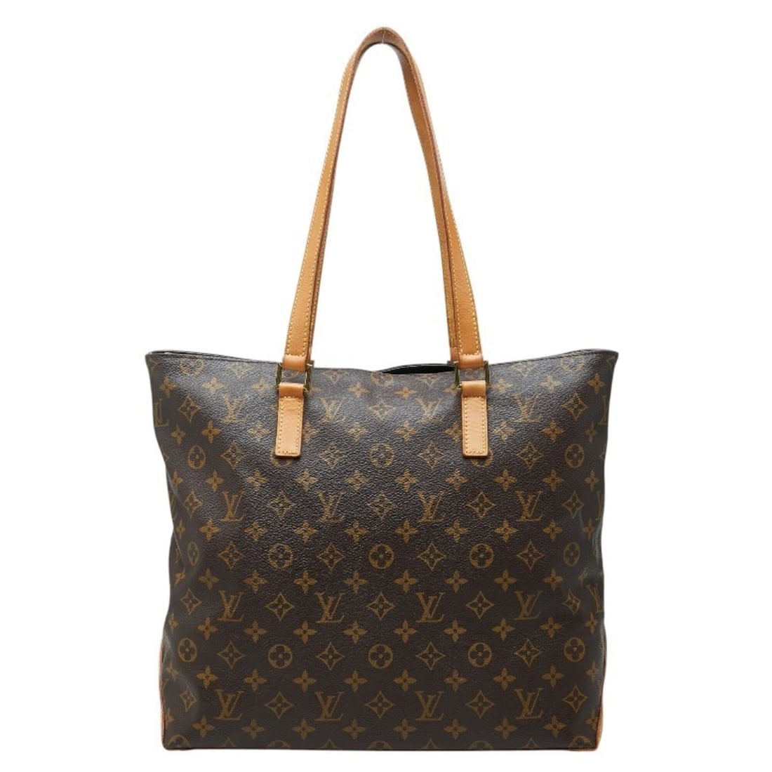 Louis Vuitton Monogram Cabas Mezzo Tote Bag M51151 Brown Leather Women's LOUIS VUITTON