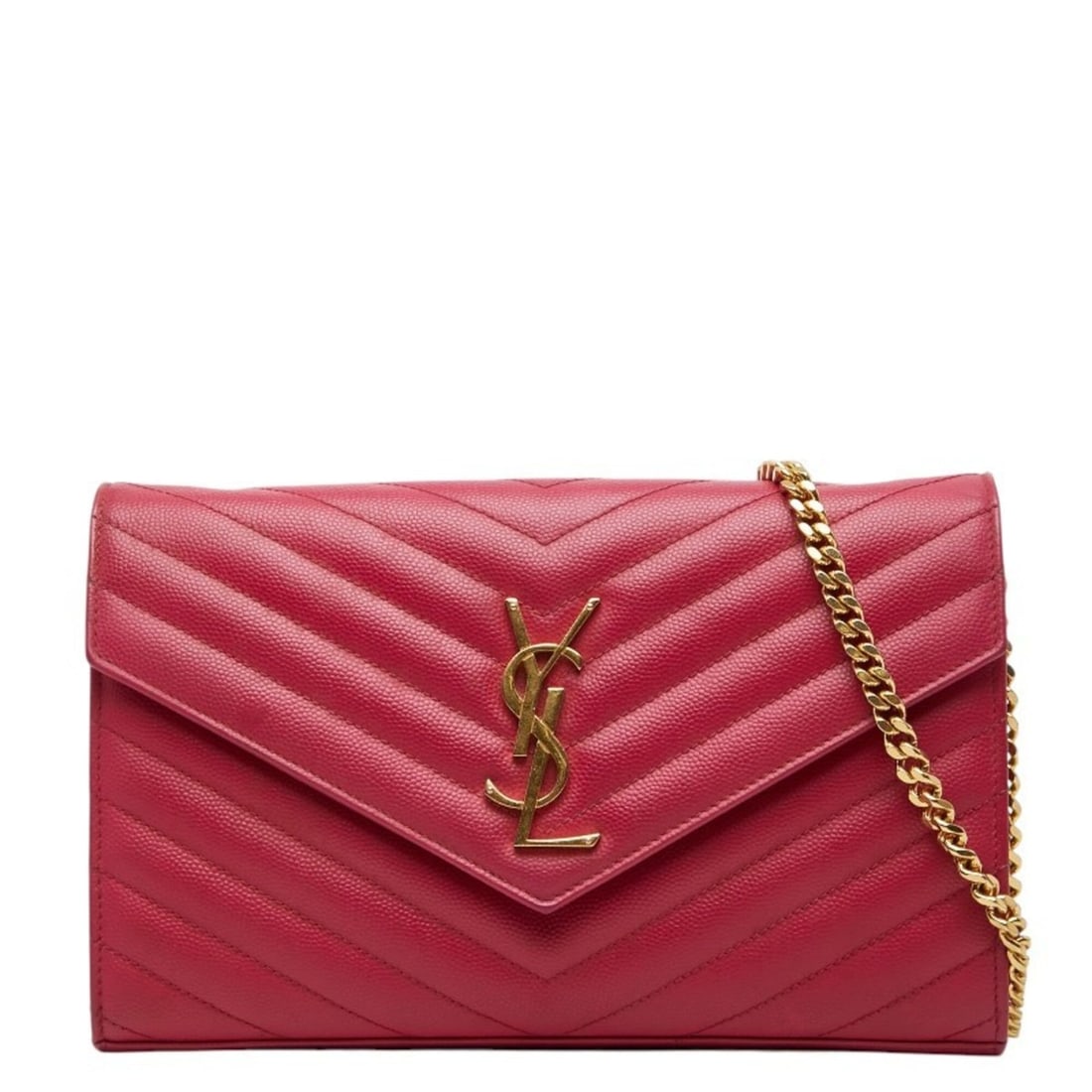 Saint Laurent Cassandra YSL Logo Wallet Chain Shoulder Bag 377828 Pink Leather Women's SAINT LAURENT: --- Catalog ---Category: SizeSize (HxWxD): 14cm x 22.5cm x 3cm / 5.51'' x 8.85'' x 1.18''Category: DesignType: Shoulder bagColor: PinkGender: WomenMaterial: Leather Category: GeneralBrand: Saint Laure