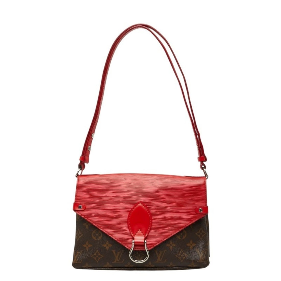 Louis Vuitton Monogram Saint Michel Shoulder Bag M44031 Coquelicot Red Brown Leather Women's LOUIS: --- Catalog ---Category: SizeSize (HxWxD): 16cm x 25cm x 8cm / 6.29'' x 9.84'' x 3.14''Category: DesignType: Shoulder bagColor: Brown, Coquelicots, Red colorGender: WomenMaterial: PVC , Leather