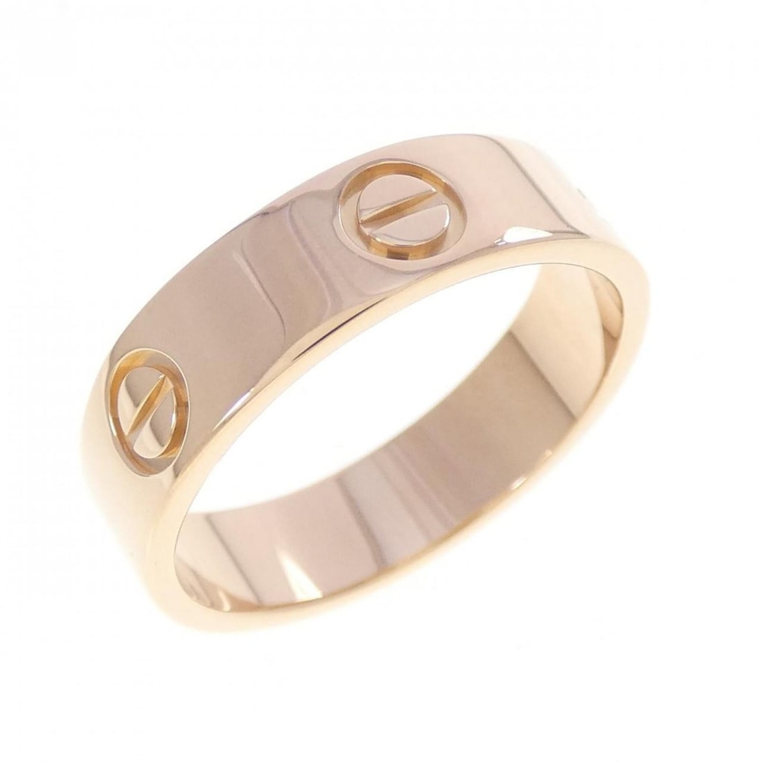 Cartier Love Ring: --- Catalog ---Category: SizeUS Size: 9Brand Size: 58Category: DesignType: Band ringGender: Women,MenMaterial: Pink gold (18K)Category: GeneralBrand: Cartier--- Item List ---Section: ConditionRanking: