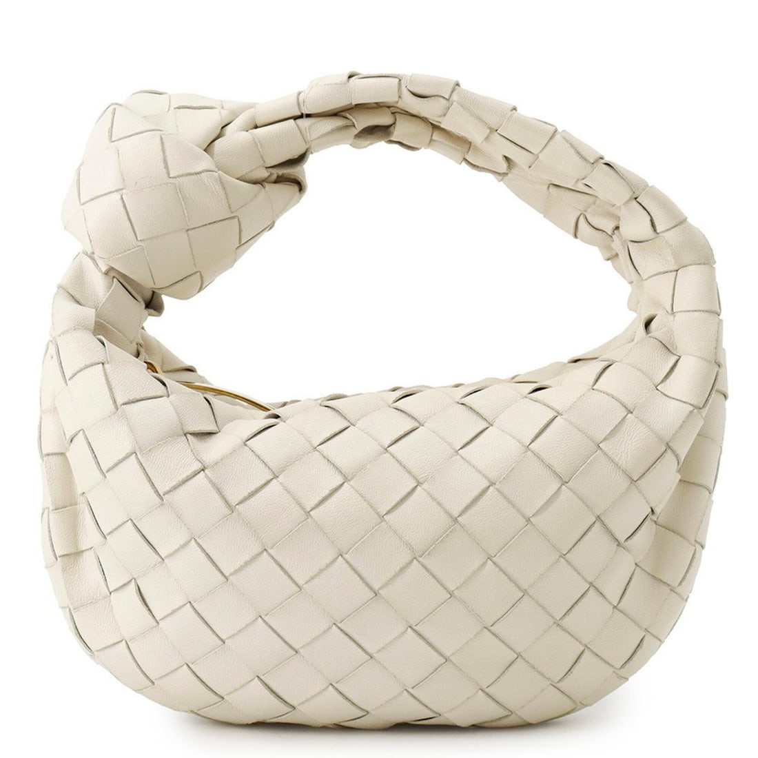 Bottega Veneta Mini Jodie Leather Handbag 651876 BOTTEGA VENETA Intrecciato White: --- Catalog ---Category: SizeWeight: 250g / 8.81oz.Size (HxWxD): 13cm x 23.5cm x 3cm / 5.11'' x 9.25'' x 1.18''Category: DesignType: HandbagColor: WhiteGender: WomenMaterial: Leather Hardware Color: