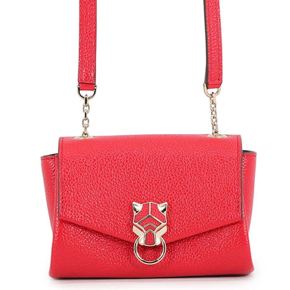 Cartier Panthère de Shoulder Bag, Leather, L3002142, Handbag, Women's,: --- Catalog ---Category: SizeSize (HxWxD): 8.5cm x 12.5cm x 6cm / 3.34'' x 4.92'' x 2.36''Strap Length: 113cm / 44.48''Category: DesignType: Handbag, Shoulder bagColor: Red colorGender: WomenClosure: 
