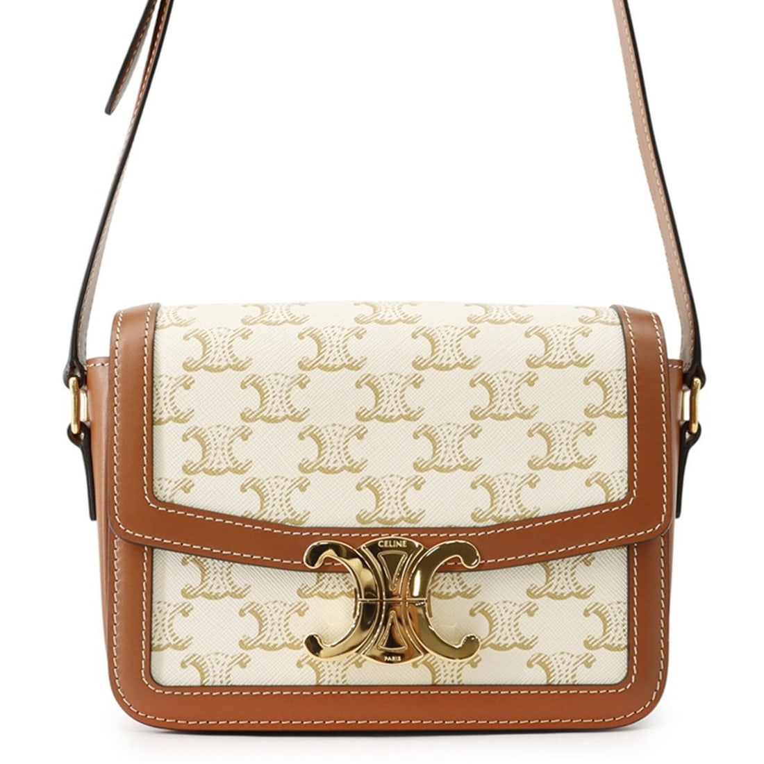 Celine Shoulder Bag Teen Triomphe Canvas Leather 188882 CELINE Handbag (1 of 15)