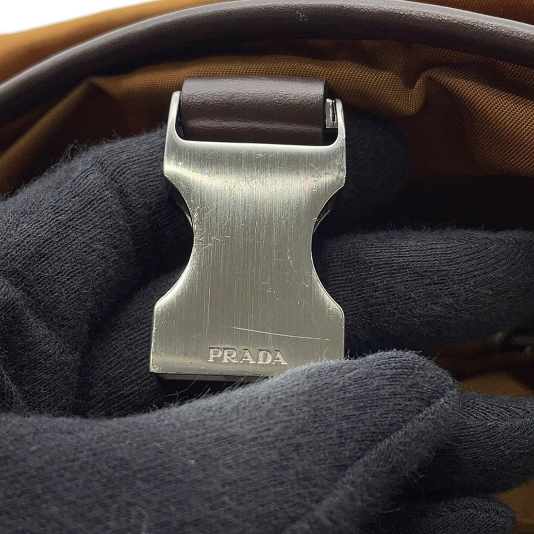 Prada Triangle Backpack Nylon Leather 2VZ117 PRADA Handbag - 12