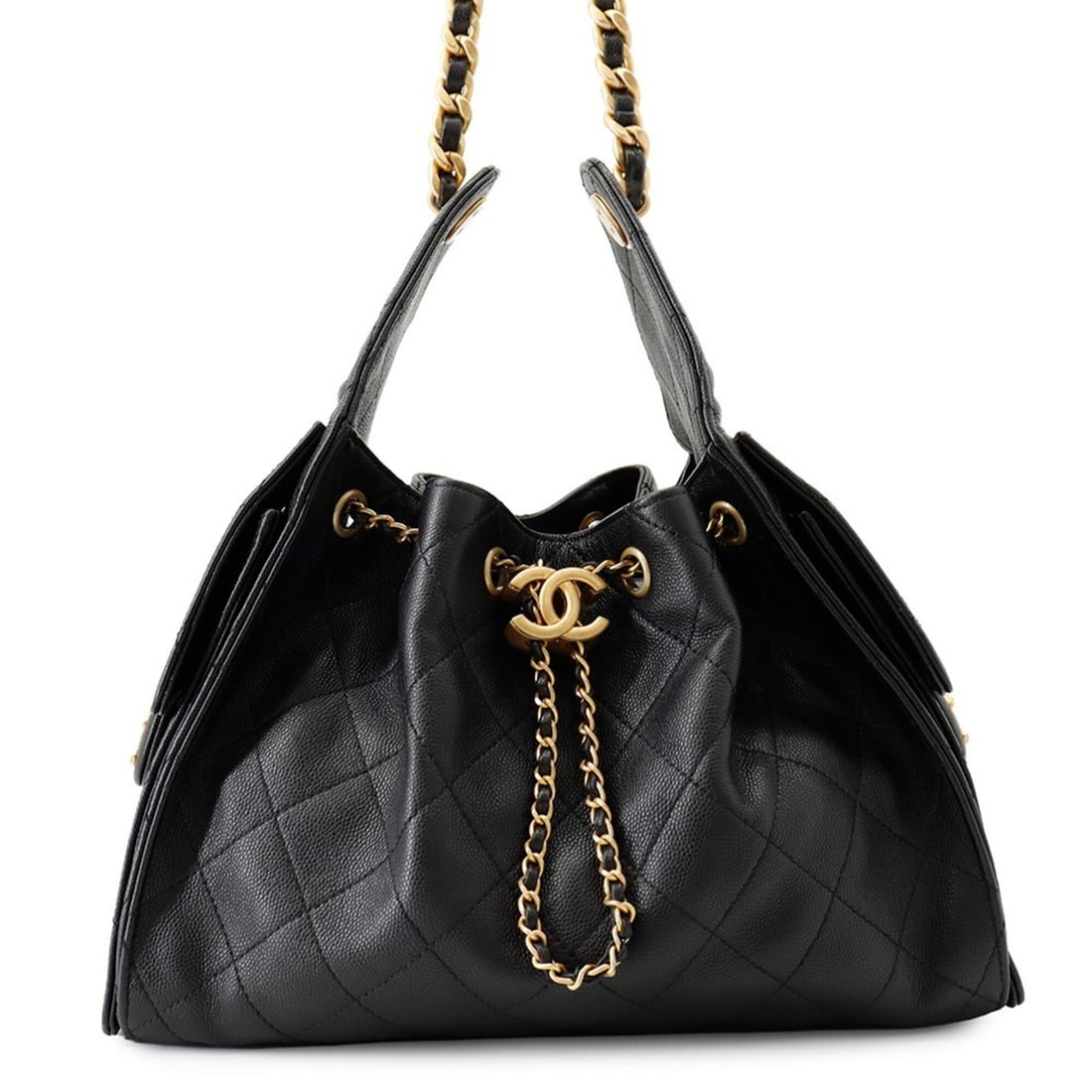 Chanel Chain Shoulder Bag, Coco Mark, CHANEL 25 Small, Caviar Skin, AS5293, Black, Handbag, Women's,: --- Catalog ---Category: SizeWeight: 720g / 1.58lb.Size (HxWxD): 19cm x 26cm x 13.5cm / 7.48'' x 10.23'' x 5.31''Category: DesignType: Handbag, Shoulder bagColor: BlackGender: WomenMaterial: Grained C