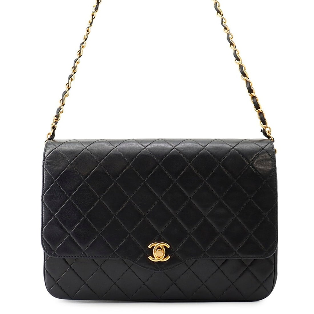 Chanel Chain Shoulder Bag Matelasse 25 Coco Mark Lambskin CHANEL Handbag Black Women's: --- Catalog ---Category: SizeWeight: 470g / 1.03lb.Size (HxWxD): 18cm x 25cm x 5.5cm / 7.08'' x 9.84'' x 2.16''Strap Length: 81cm / 31.88''Category: DesignType: Handbag, Shoulder bagColor: BlackGender