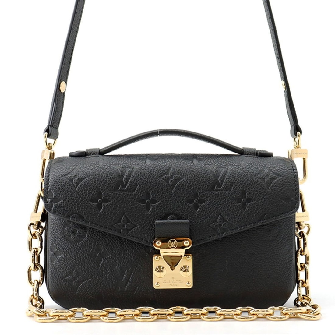 Louis Vuitton Monogram Empreinte Pochette Métis EW M46595 2-way Shoulder Bag, Black. Handbag for (1 of 18)
