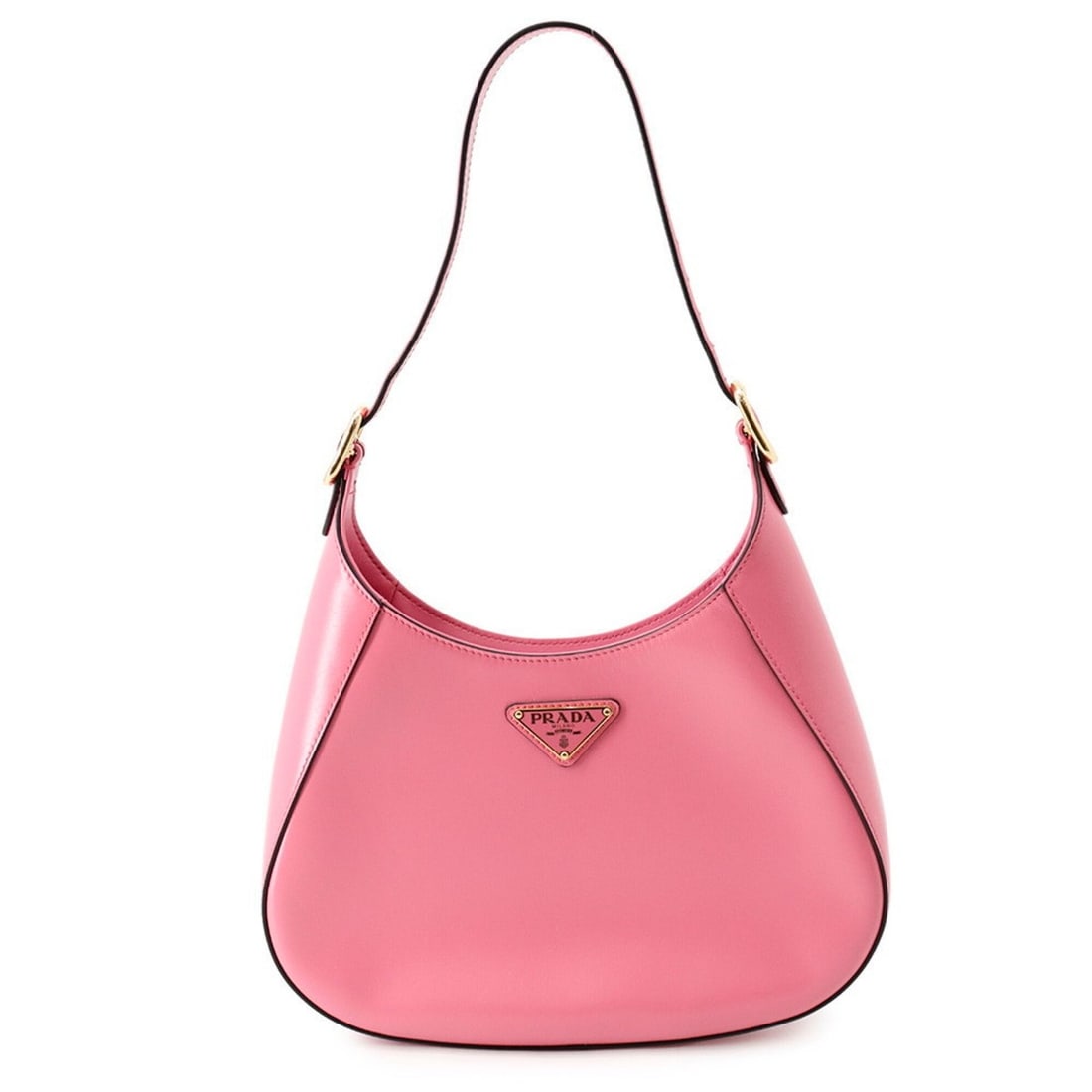 Prada Shoulder Bag Triangle Cleo Brushed Calfskin 1BC499 PRADA Handbag: --- Catalog ---Category: SizeWeight: 400g / 14.1oz.Size (HxWxD): 17cm x 27cm x 5.5cm / 6.69'' x 10.62'' x 2.16''Category: DesignType: Handbag, Shoulder bagColor: PinkGender: WomenHardware Color: GoldC