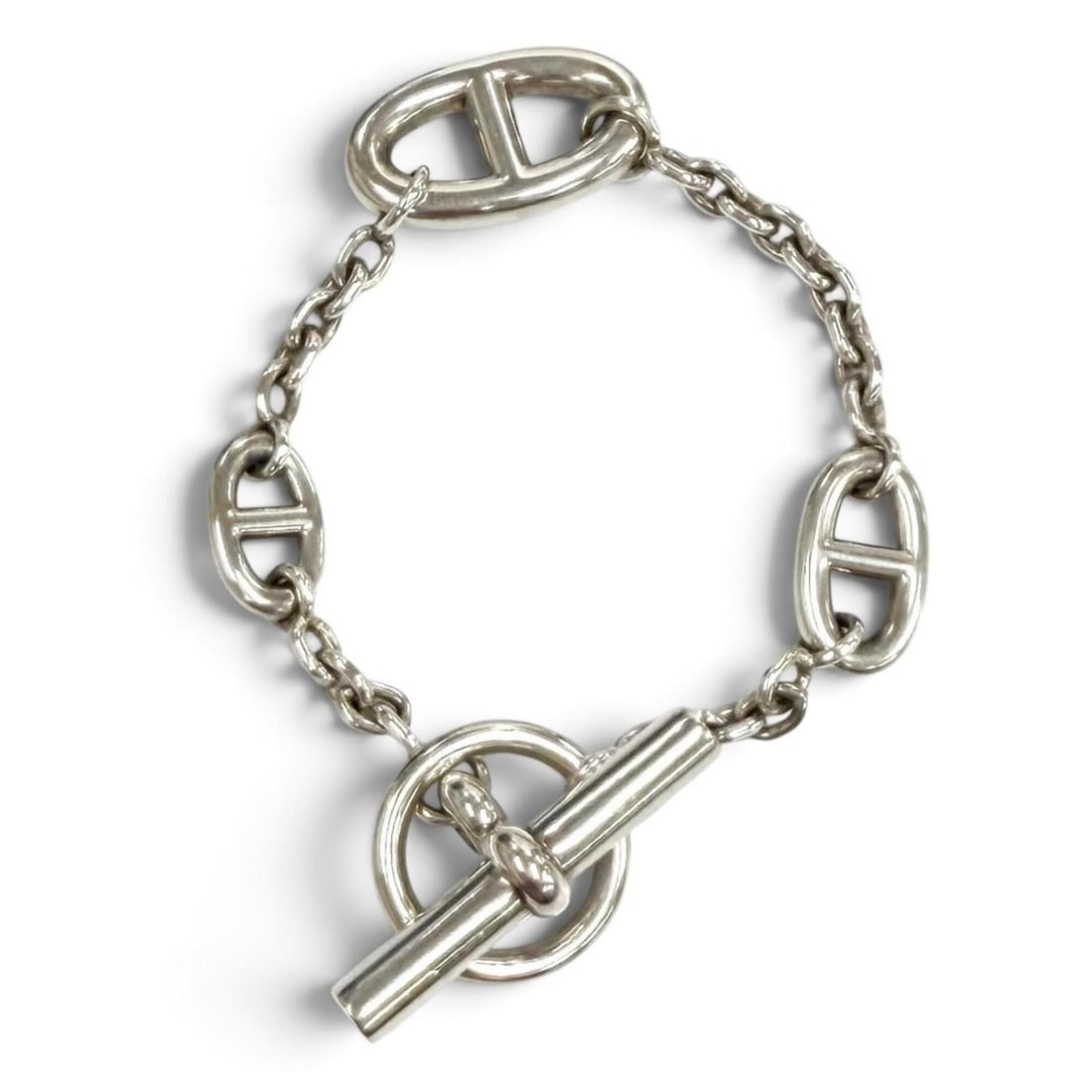 HERMES Farandole AG925 Chaine d'Ancre Bracelet, Silver, Made in Italy, Women's Accessory (1 of 17)