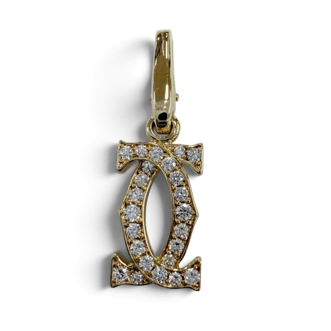 Cartier PN4237 2C Diamond Charm 750 (YG) Pendant Top, Yellow Gold, Weight 2.16g, Women's.: --- Catalog ---Category: SizePendant Size: 25mm x 8mm / 0.98'' x 0.31''Category: DesignColor: Yellow goldStone: DiamondGender: WomenMaterial: Yellow gold (18K)Necklace Type: PendantCategory: GeneralMP
