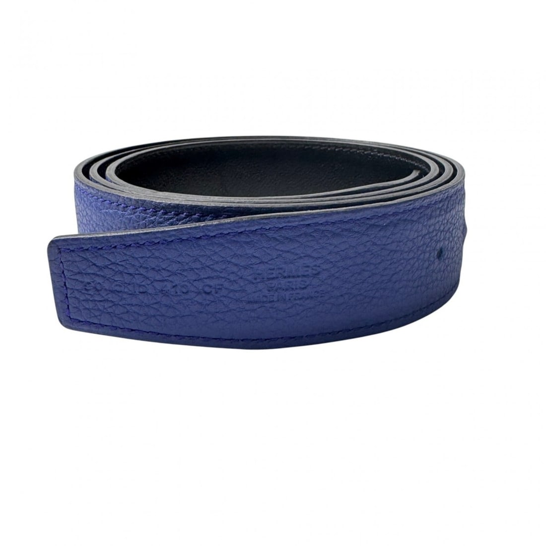 Hermes HERMES Reversible Belt, C Stamp, Black/Blue, Men's: --- Catalog ---Category: SizeLength: 82.5cm - 92.5cm / 32.48'' - 36.41''Category: DesignType: Standard beltColor: Black, BlueGender: MenLeather/Fur Type: Box calf leather, Togo leatherMaterial (Strap)