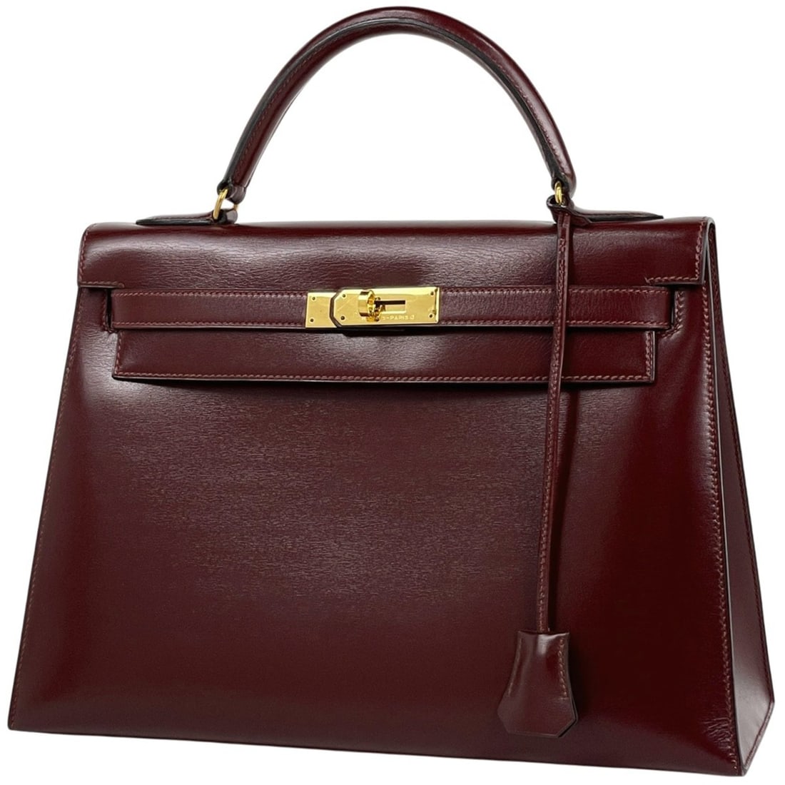 Hermes Kelly 32, 2-way handbag, Box Calf leather, Rouge H, Women's.: --- Catalog ---Category: SizeStrap Drop: 40cm / 15.74''Size (HxWxD): 23cm x 32cm x 12cm / 9.05'' x 12.59'' x 4.72''Category: DesignType: HandbagColor: Rouge HGender: WomenMaterial: Box calf leather Ca
