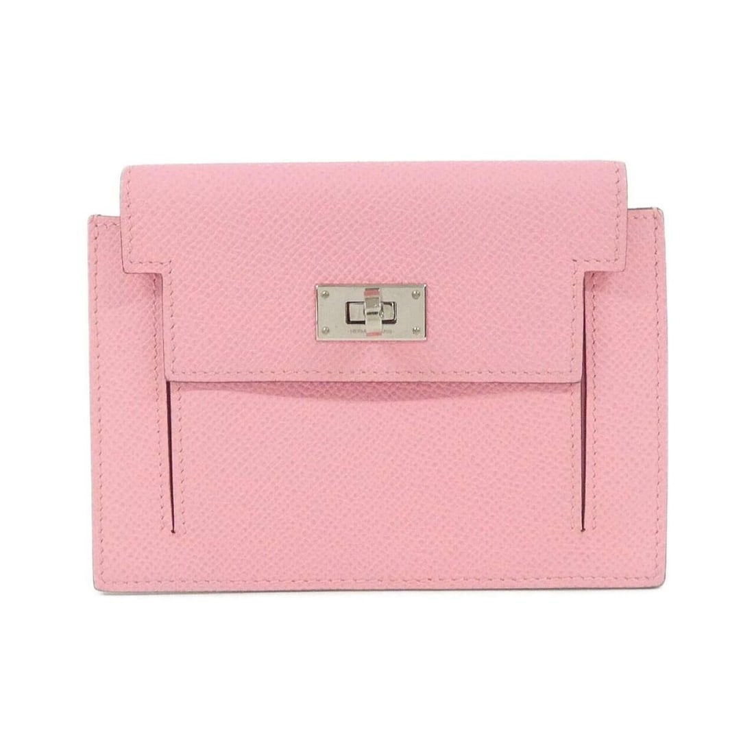 Hermes Kelly Pocket Compact 079001CK Wallet: --- Catalog ---Category: SizeSize (HxWxD): 10cm x 13cm x 1cm / 3.93'' x 5.11'' x 0.39''Category: DesignType: Card walletColor: Rose confettiGender: Women,MenMaterial: Epsom leather Category: GeneralMP