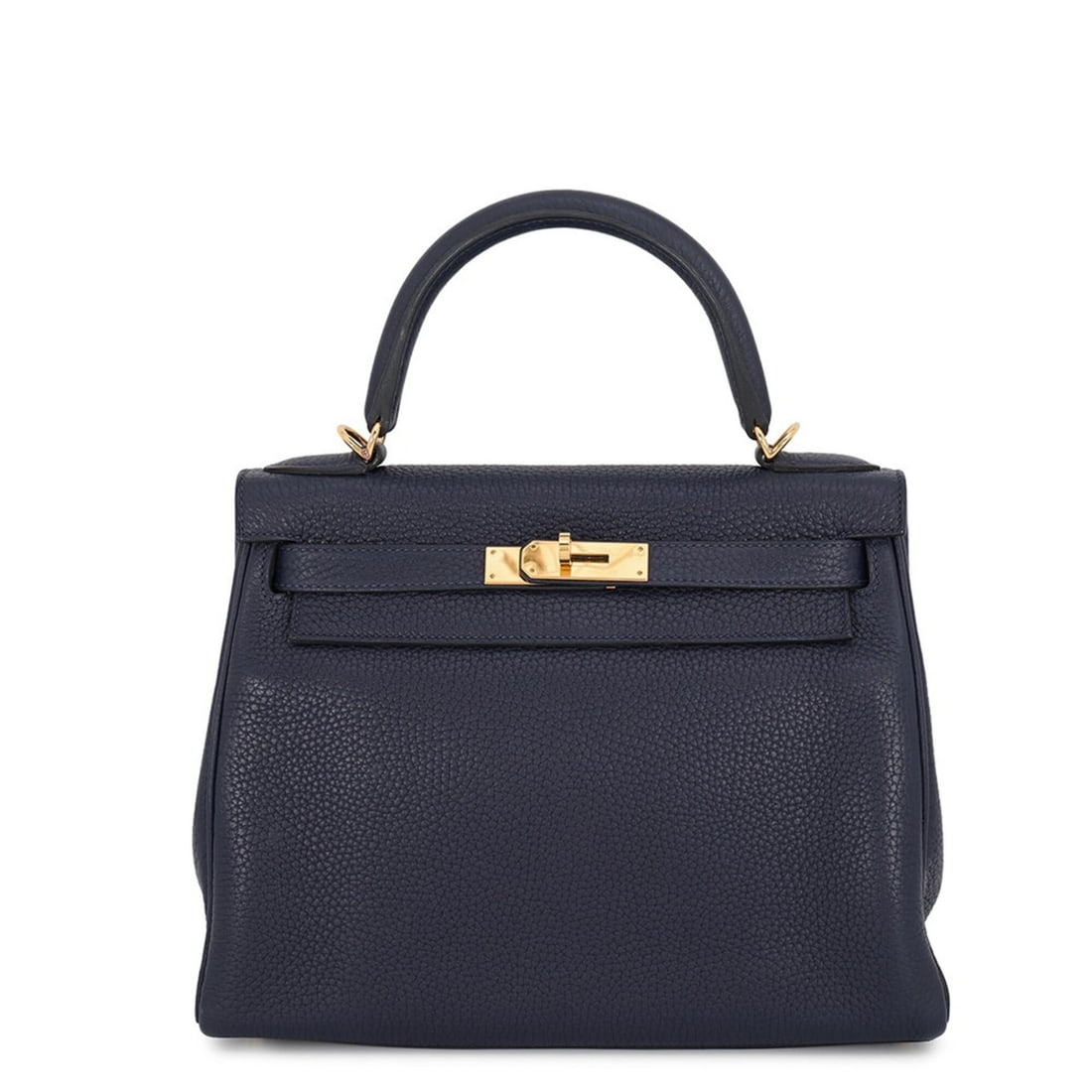Hermes Kelly 28 Handbag, Inside Stitching, Blue Nuit, Taurillon Clemence Leather, X Stamp, HERMES: --- Catalog ---Category: SizeSize (HxWxD): 20cm x 28cm x 12cm / 7.87'' x 11.02'' x 4.72''Category: DesignType: HandbagColor: Blue nuitGender: WomenMaterial: Taurillon clemence leather Hardware Color: 