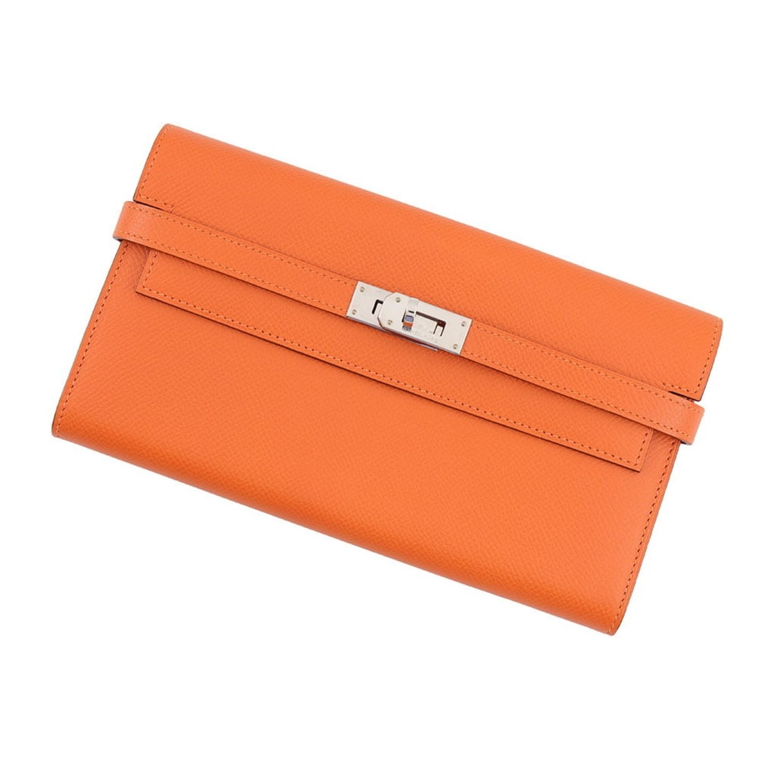 Hermes Kelly Wallet Long Orange Epsom Leather ?P Stamp HERMES WALLET: --- Catalog ---Category: SizeSize (HxWxD): 11cm x 20cm / 4.33'' x 7.87''Category: DesignType: Coin purse/coin caseColor: OrangeGender: WomenMaterial: Epsom leather Category: GeneralBrand: HermesCountr