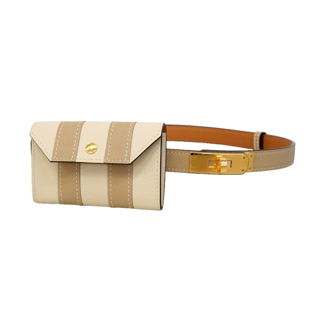 Hermes Kelly Belt, Veau Epsom Leather, Trench Style, K Stamp, Women's: --- Catalog ---Category: SizeLength: 58cm - 106.5cm / 22.83'' - 41.92''Category: DesignType: Standard beltColor: BeigeGender: WomenLeather/Fur Type: Epsom leatherMaterial (Strap): Leather Category: Ge