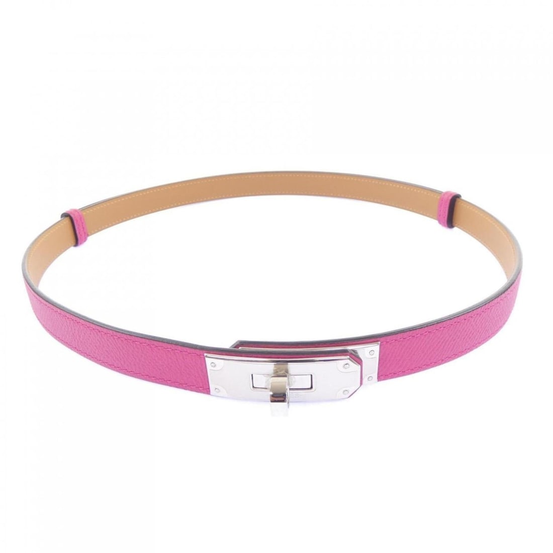Hermes Kelly Pocket 18mm Belt: --- Catalog ---Category: SizeWidth: 2cm / 0.78''Length: 97.5cm / 38.38''Category: DesignType: Standard beltColor: PinkGender: WomenCategory: GeneralLine: KellyBrand: Hermes--- Item List ---Section: Co