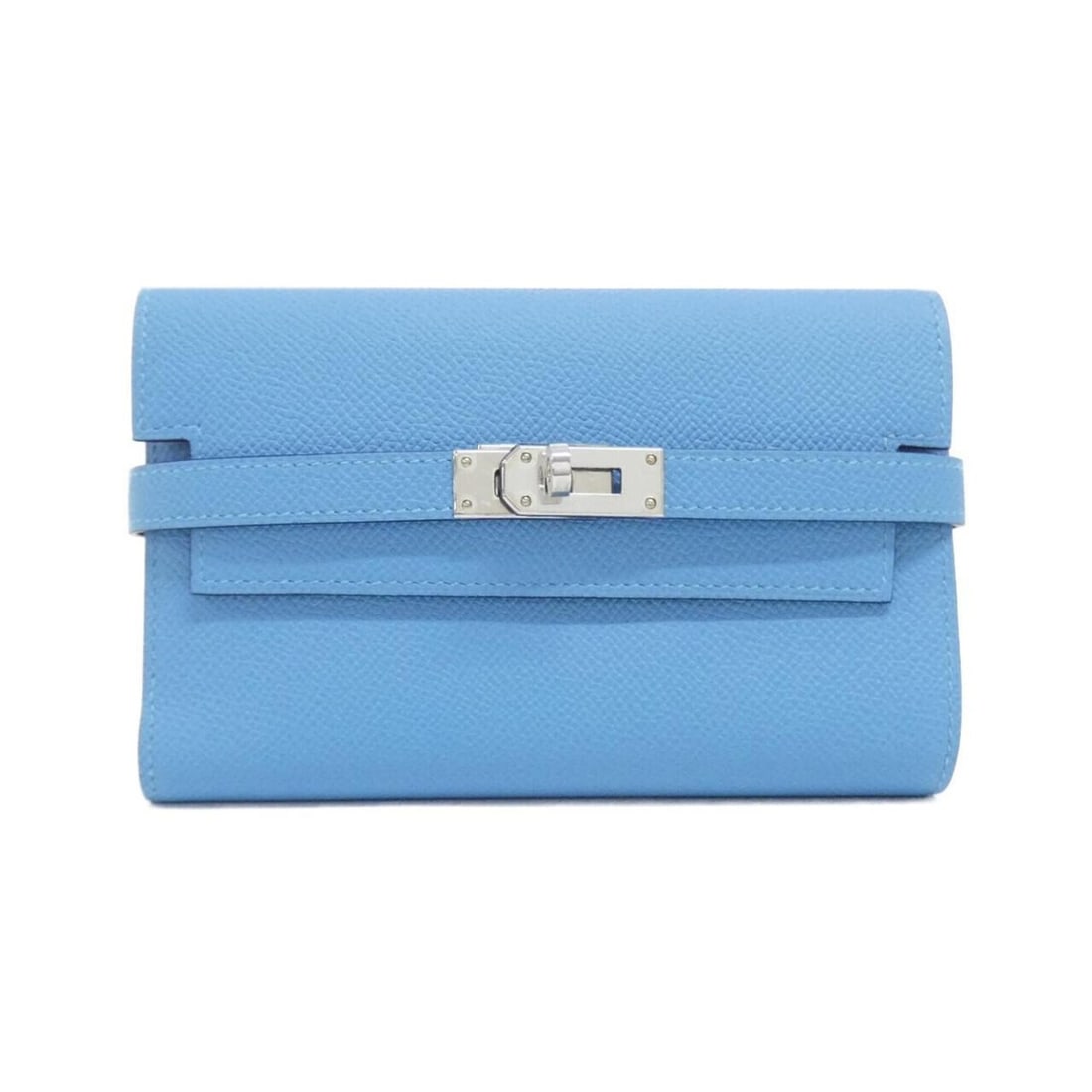 Hermes Kelly Depliant Medium Verso 073628CK Wallet: --- Catalog ---Category: SizeSize (HxWxD): 10cm x 16cm x 2.5cm / 3.93'' x 6.29'' x 0.98''Category: DesignType: Wallet (tri-fold)Color: BlueGender: WomenMaterial: Epsom leather Category: GeneralMPN: 07