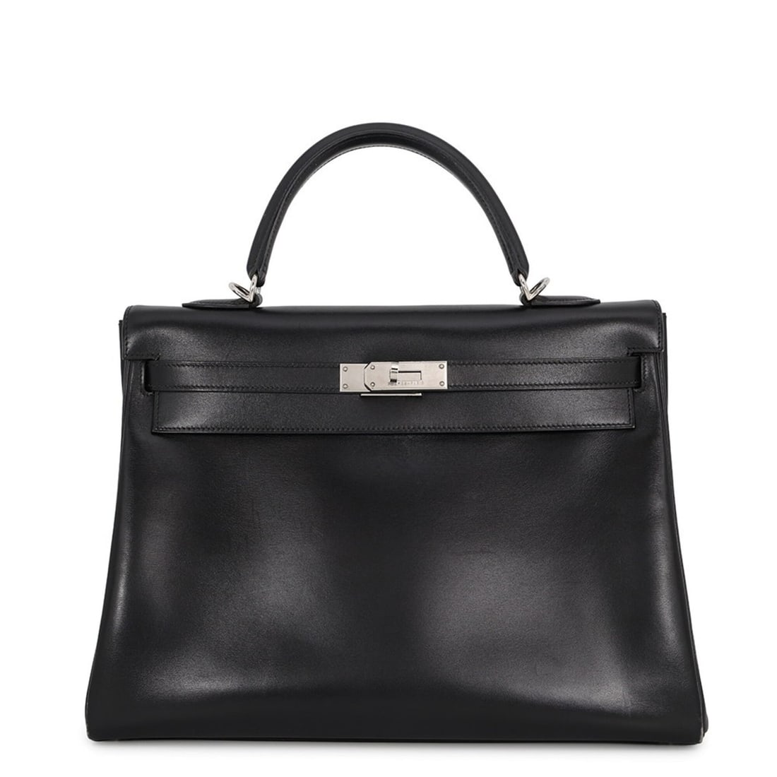 Hermes Kelly 35 handbag, black box calf leather, ?F stamp, HERMES 2-way bag, black, Kelly,: --- Catalog ---Category: SizeWeight: 1kg / 2.2lb.Size (HxWxD): 25cm x 34.5cm x 13cm / 9.84'' x 13.58'' x 5.11''Strap Length: 90cm / 35.43''Category: DesignType: HandbagColor: BlackGender: WomenMateria