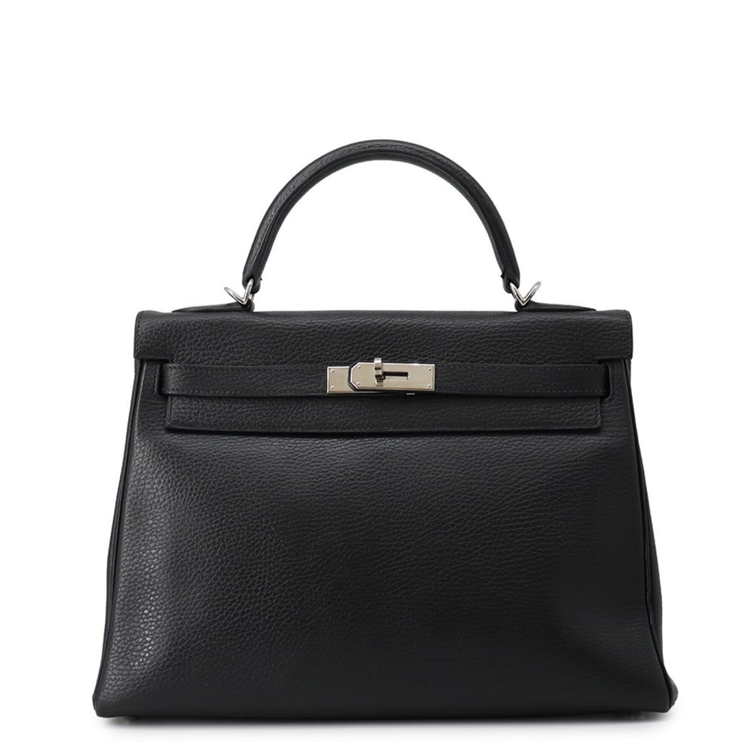 Hermes Kelly 32 Handbag, Black Ardennes Leather, ?E Stamp, 2-way bag, Black, Kelly, Women's,: --- Catalog ---Category: SizeWeight: 990g / 2.18lb.Size (HxWxD): 22cm x 31.5cm x 12cm / 8.66'' x 12.4'' x 4.72''Strap Length: 90cm / 35.43''Category: DesignType: HandbagColor: BlackGender: WomenClosur