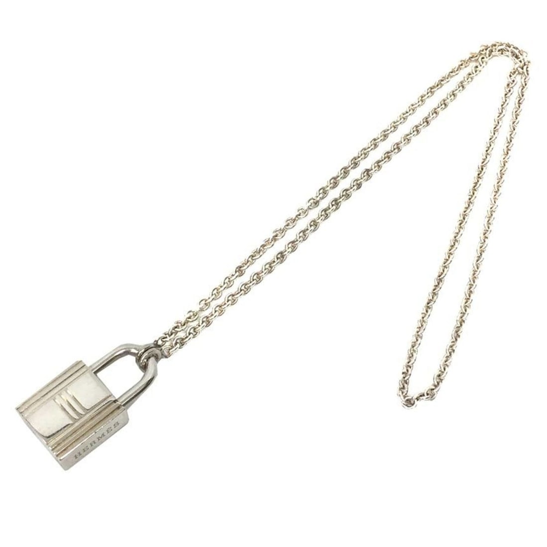 Hermes Kelly Cadena Chain Necklace Pendant Ag925 Silver Men's Women's Unisex