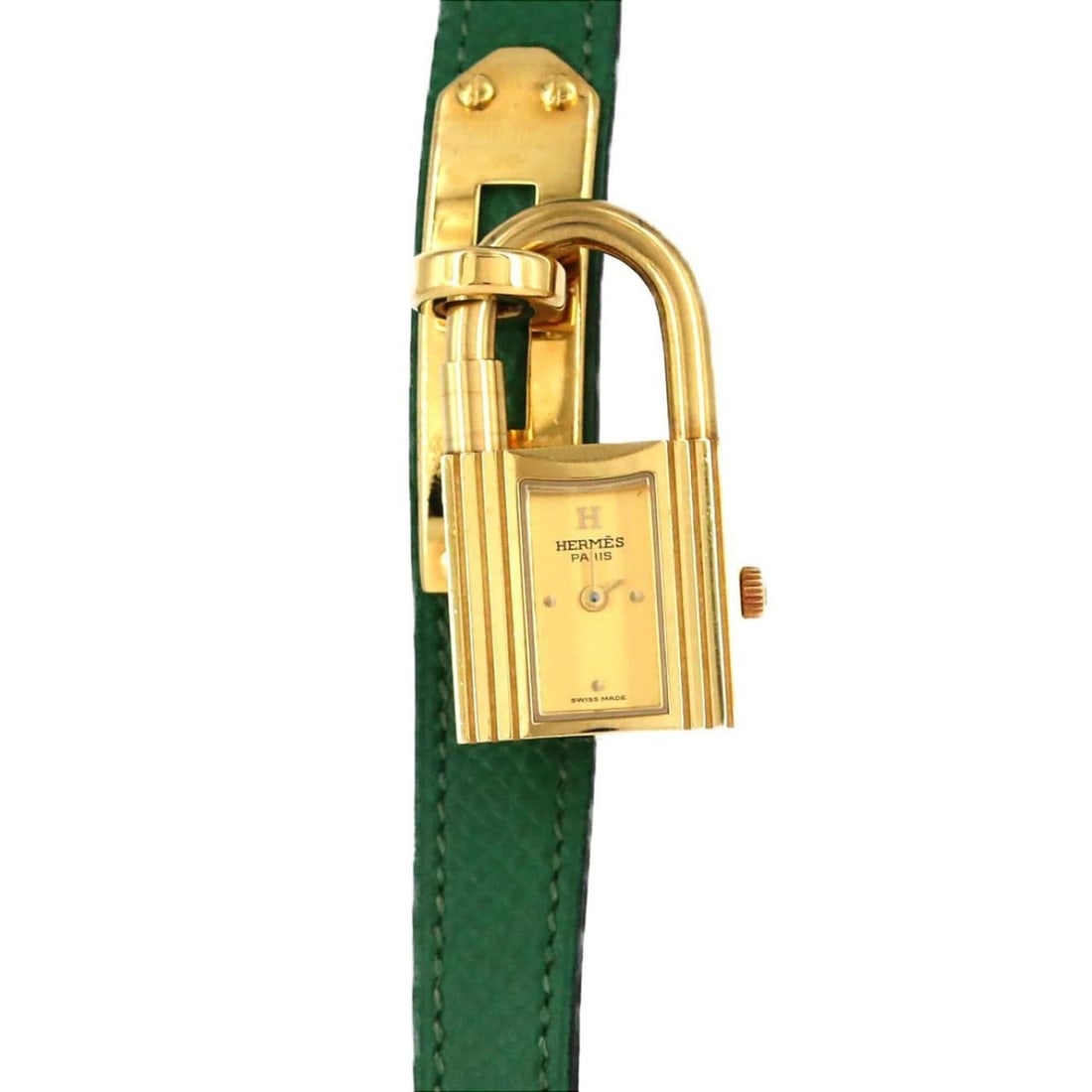 Hermes Kelly GP KE1.201 Quartz Watch: --- Catalog ---Category: SizeCase Diameter: 20mm / 0.79''Category: DesignType: WristwatchGender: WomenColor (Dial): GoldMaterial (Case): Gold platedCategory: GeneralMPN: KE1.201Brand: HermesCategory: 