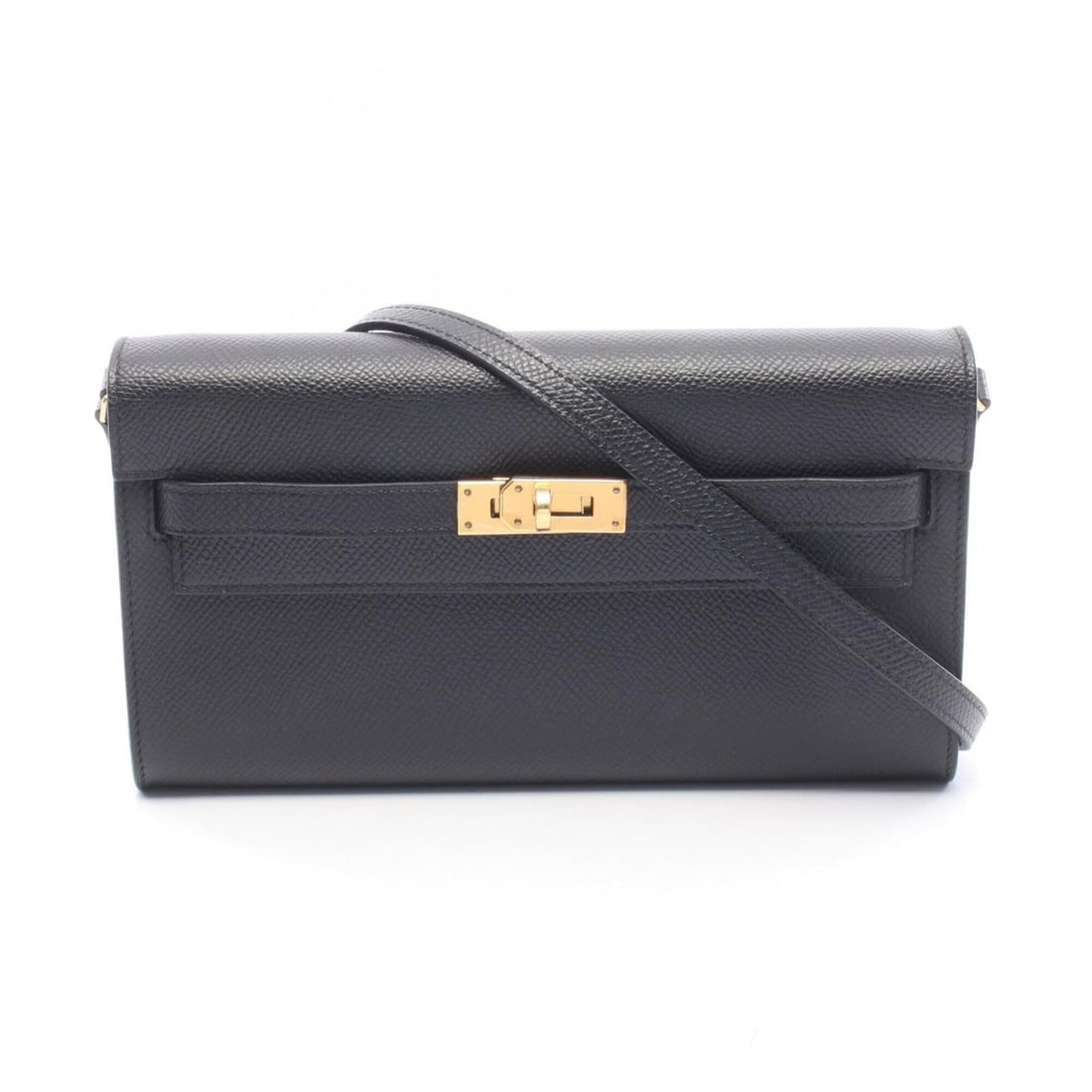 Hermes Kelly To Go Shoulder Bag/Handbag, Veau Epsom Leather, Women's, Black