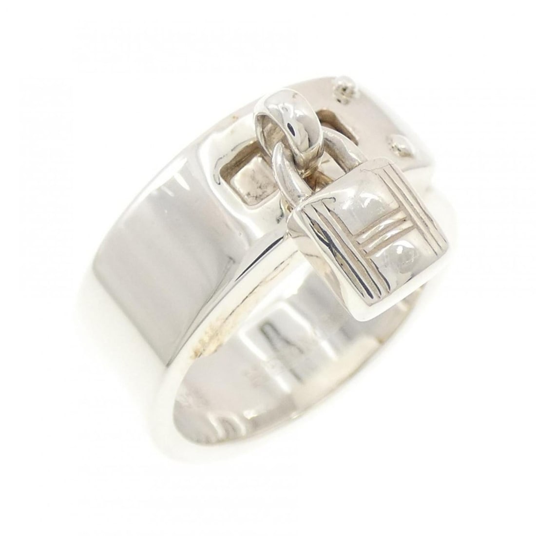Hermes Kelly Ring: --- Catalog ---Category: SizeUS Size: 5.5Brand Size: 50Category: DesignType: Band ringColor: SilverGender: WomenMaterial: Silver 925Category: GeneralBrand: Hermes--- Item List ---Section: ConditionRan
