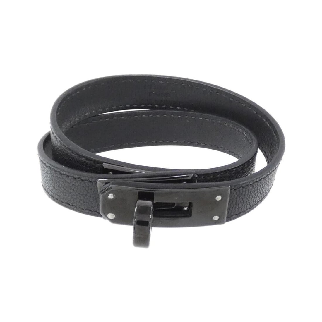 Hermes Kelly Double Tour So Black 010680CH Bracelet: --- Catalog ---Category: SizeLength: 17cm / 6.69''Category: DesignType: Charm braceletColor: BlackGender: Women,MenMaterial: LeatherCategory: GeneralMPN: 010680CHBrand: Hermes--- Item List