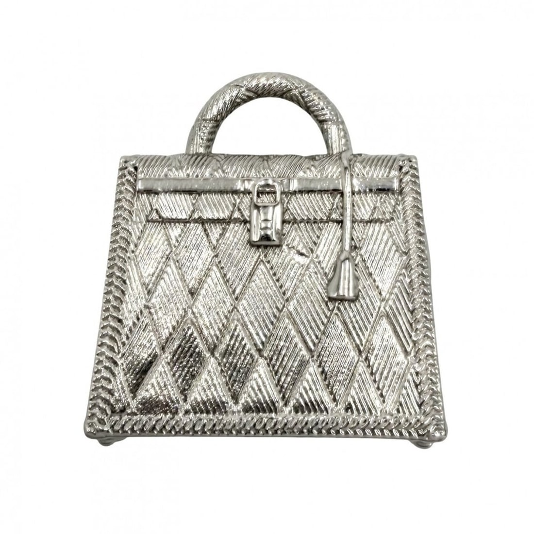 Hermes pendant top for women, Kelly Curiosité design, charm, accessory, silver, approximately 30.9g: --- Catalog ---Category: SizePendant Size: 29mm x 26mm / 1.14'' x 1.02''Category: DesignColor: SilverGender: WomenNecklace Type: PendantCategory: GeneralBrand: Hermes--- Item List ---Section: