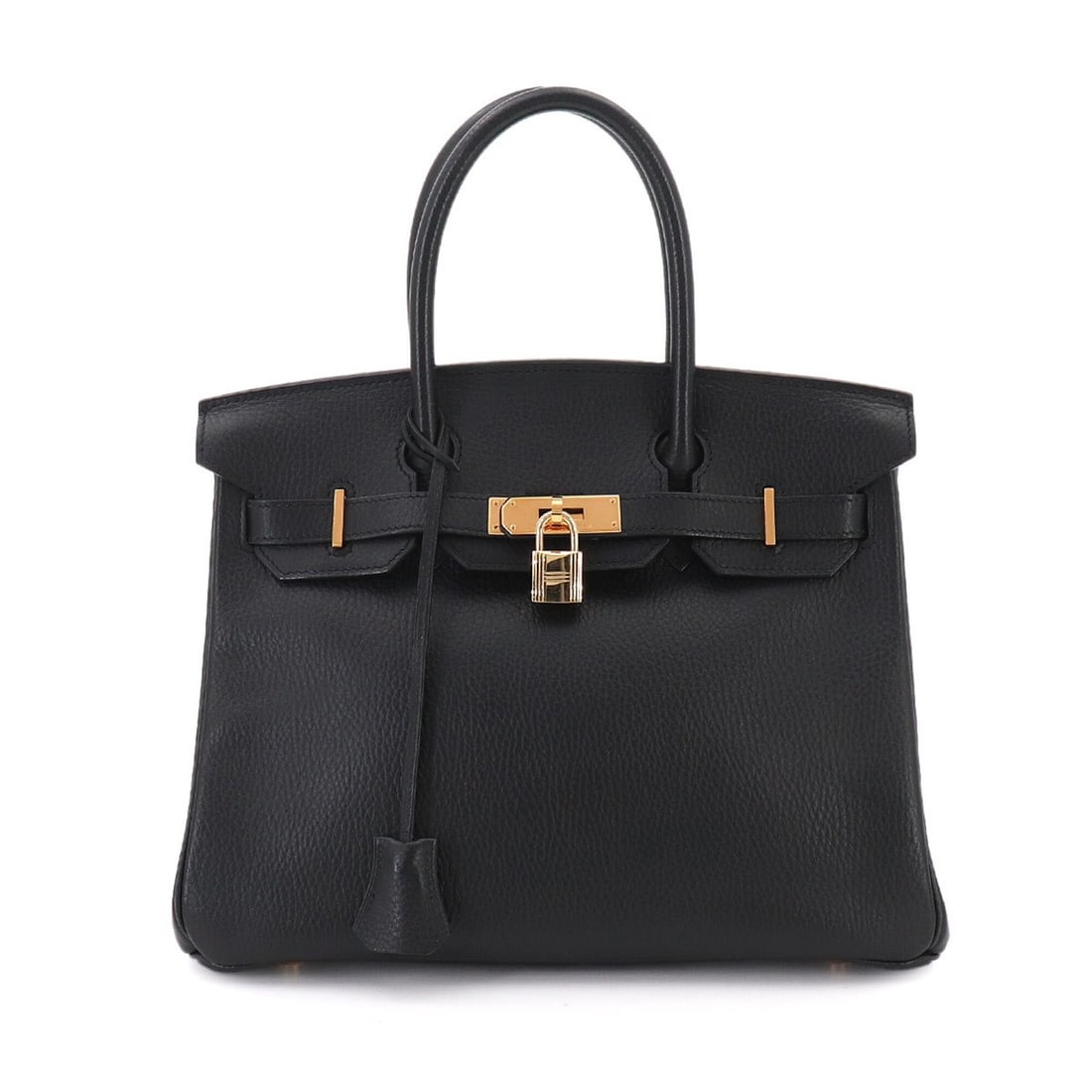 Hermes Birkin 30, Ardennes, Black, Handbag, ?B stamp, 1998 production, Gold hardware.: --- Catalog ---Category: SizeSize (HxWxD): 24cm x 30cm x 15.5cm / 9.44'' x 11.81'' x 6.1''Category: DesignType: HandbagColor: BlackGender: WomenMaterial: Ardennes leather Category: GeneralBrand: Herme