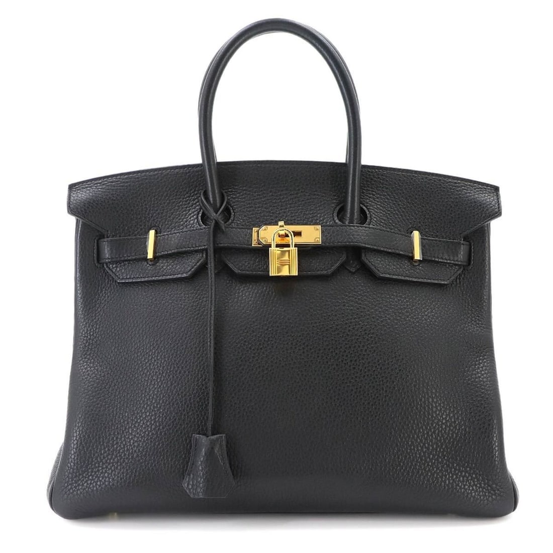 Hermes Birkin 35 Togo Black Handbag with X Stamp and Gold Hardware: --- Catalog ---Category: SizeSize (HxWxD): 28cm x 35cm x 19cm / 11.02'' x 13.77'' x 7.48''Category: DesignType: HandbagColor: BlackGender: WomenMaterial: Togo leather Category: GeneralBrand: HermesCou