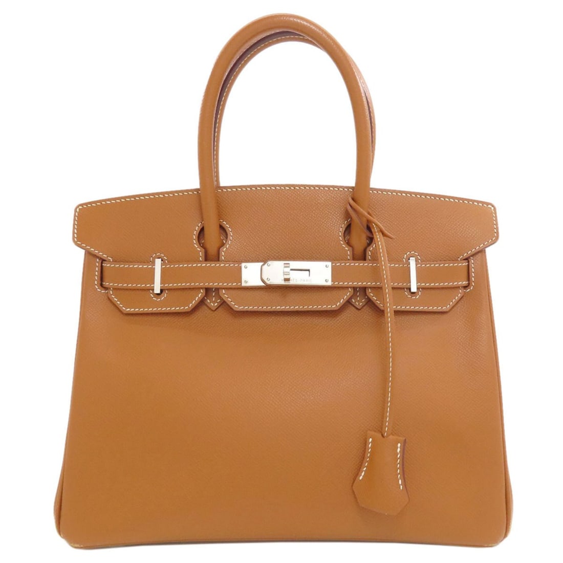 Hermes Birkin 30 Gold with Silver Hardware Handbag, Epsom Leather, Women's HERMES